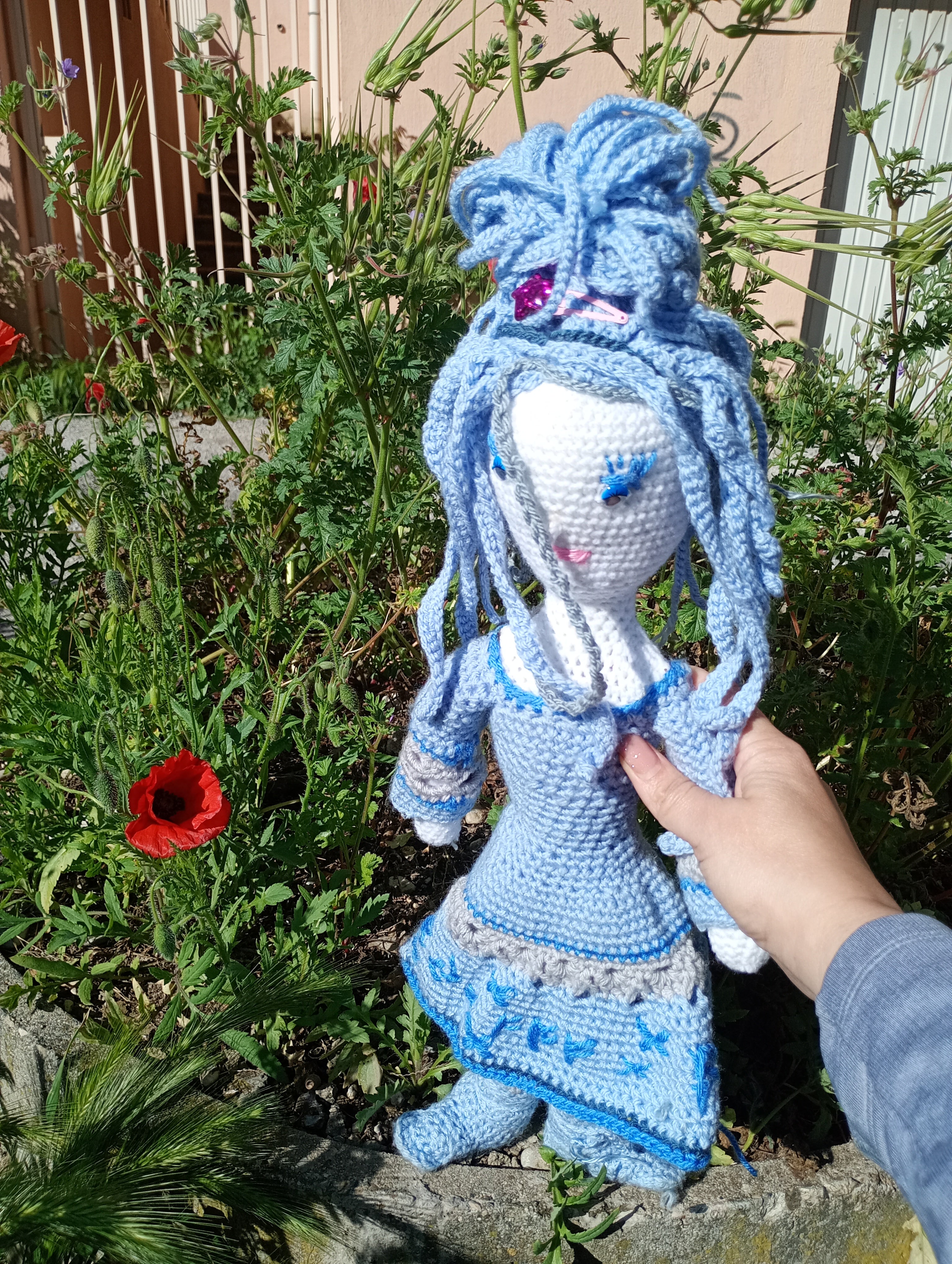 Poupe exsclusive crochet Alchimistr d'Europe Slemagnr Mafam Srssnis 55cm