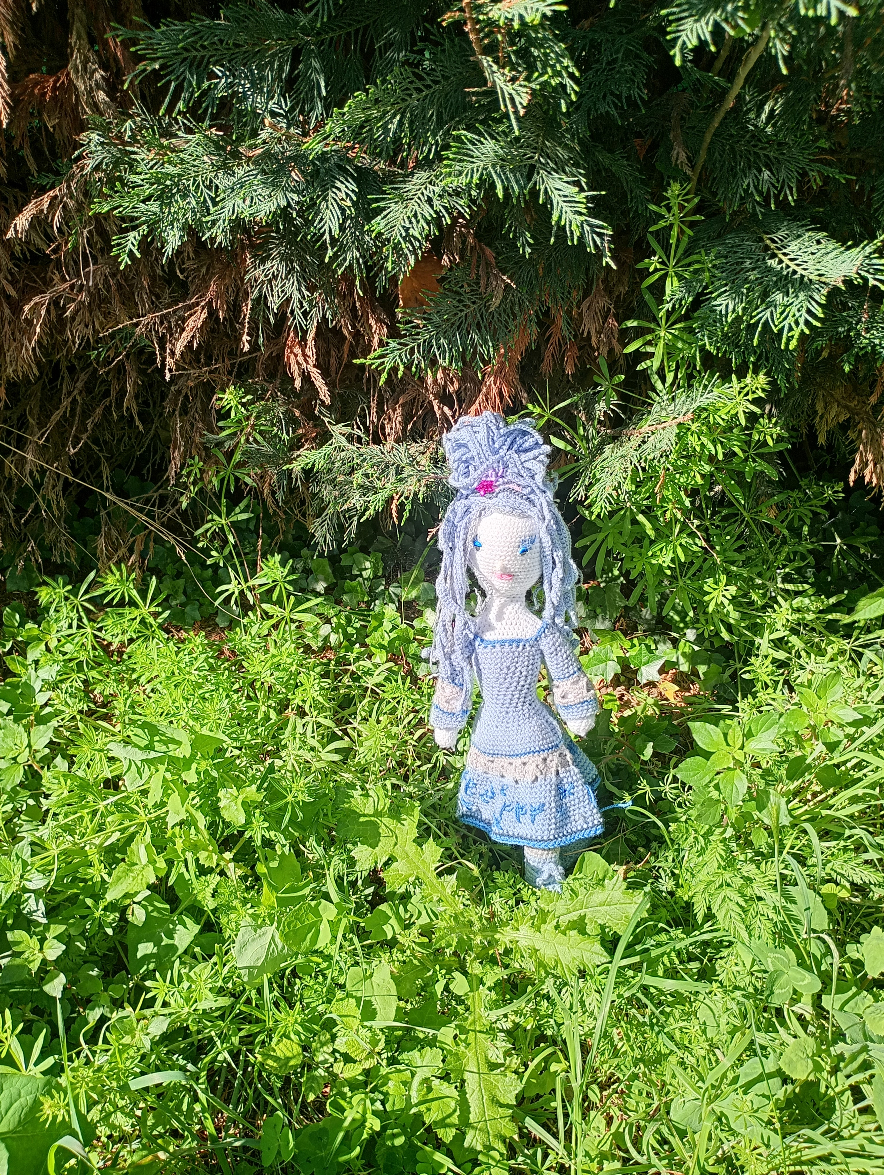 Poupe exsclusive crochet Frau Arsanis L'Alchimiste frs pierres 50cm