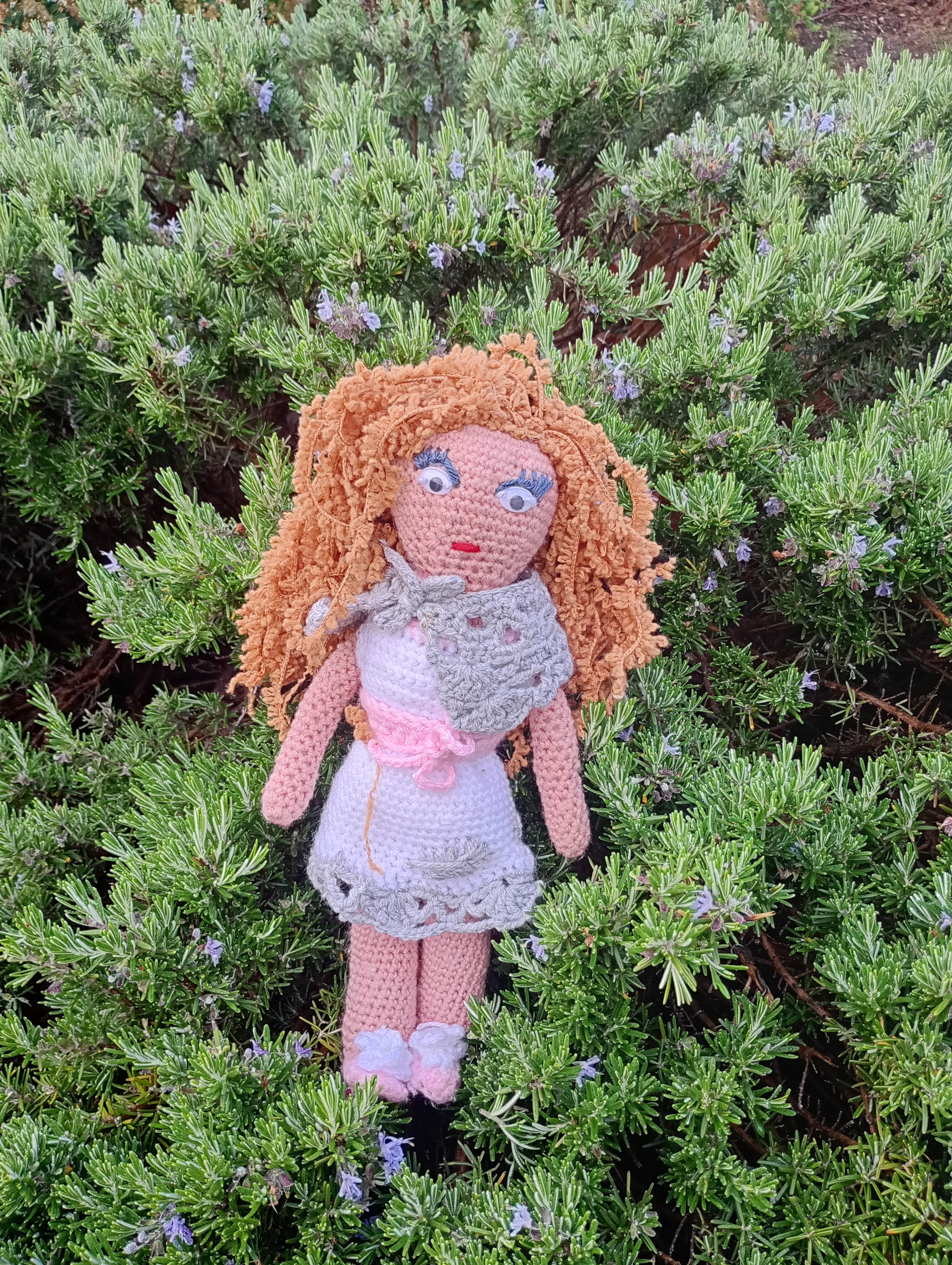 Poupee exsclisive crochet Aira Matresse de l'elrmrnt fr l'air 35cm