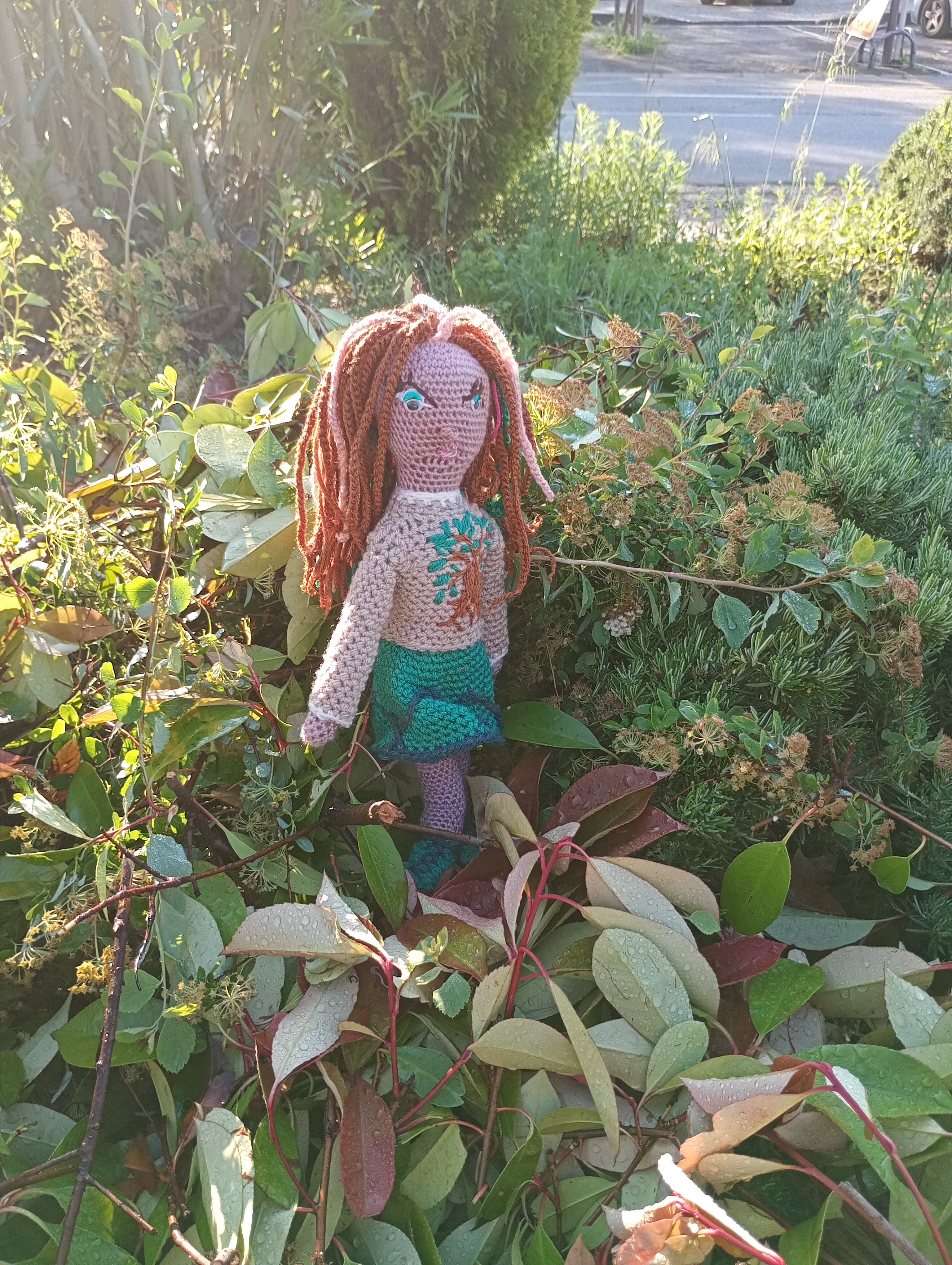 Poupe exsclusive crochet Liens  Mattress de poem Terra 35cm