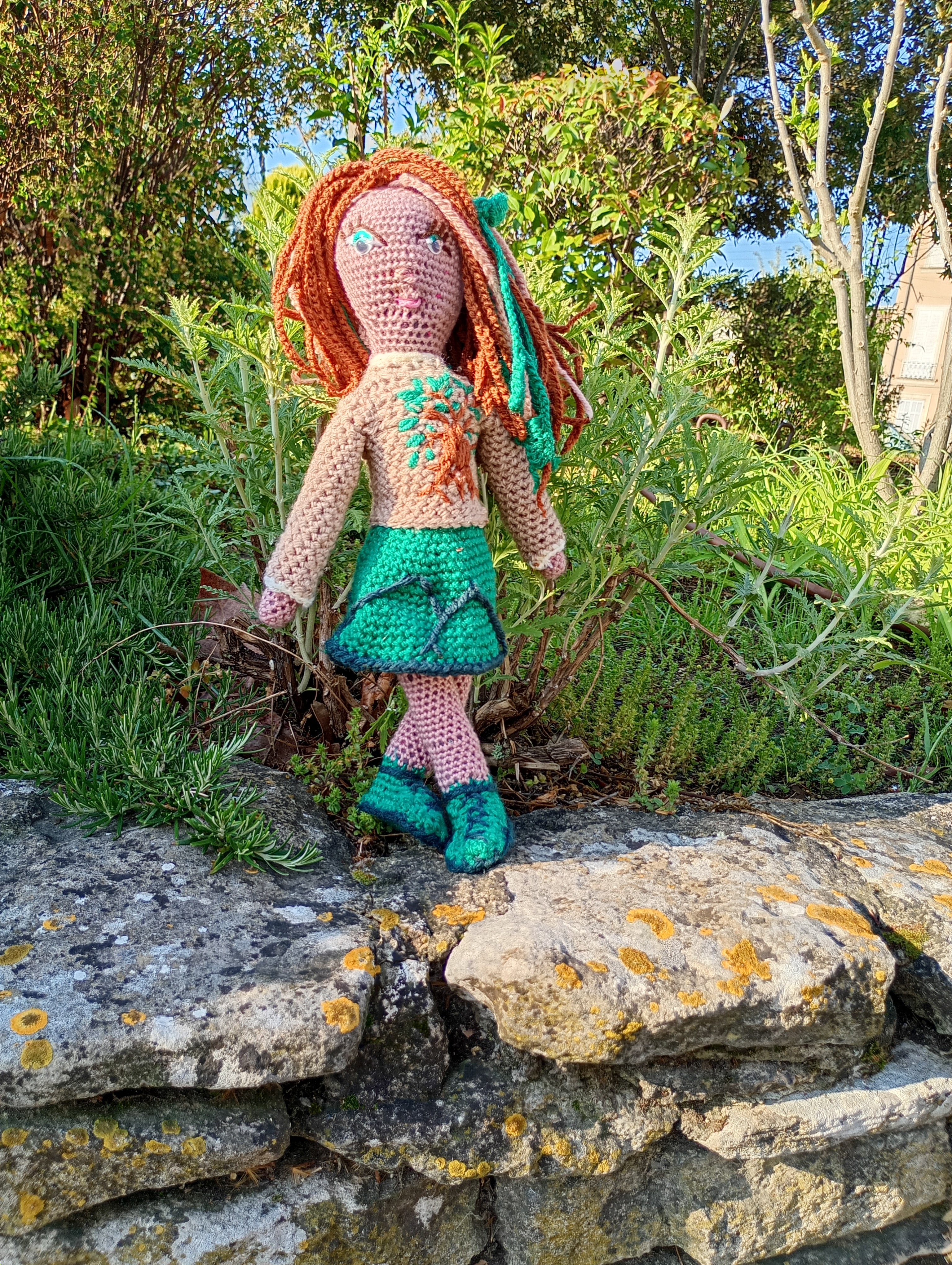 Poupe exsclusive crochet Liens  Mattress de poem Terra 35cm