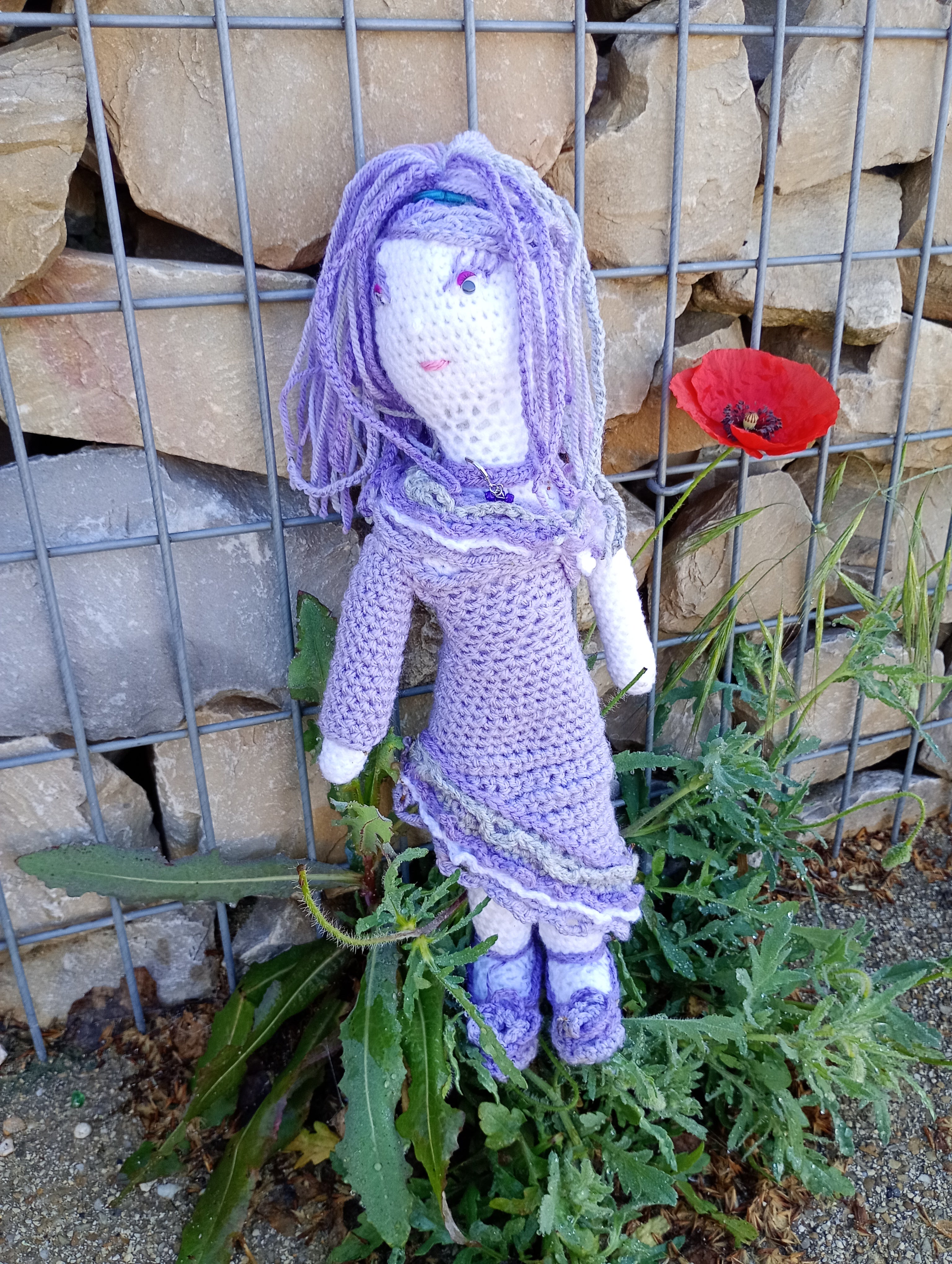 Poupe exsclusive crochet Eleonorr d'Obmene 35cm