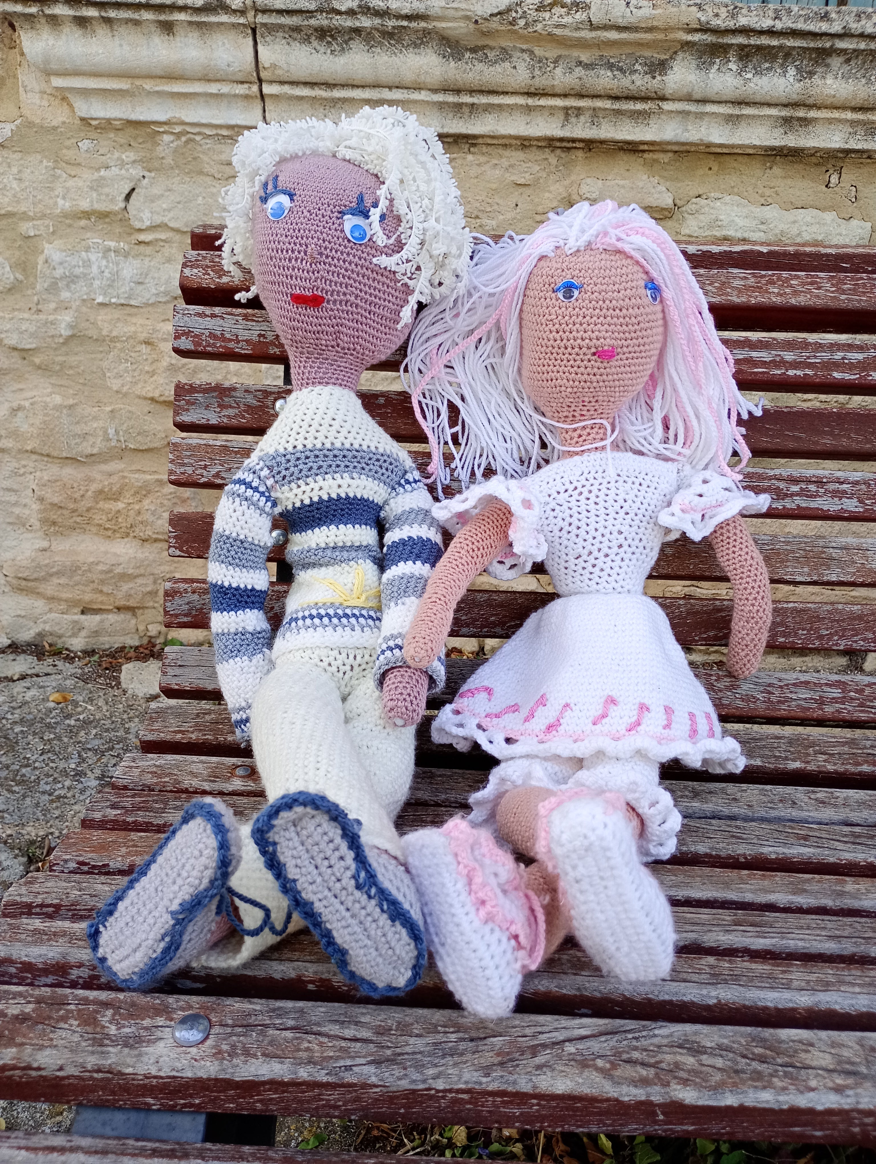 Poupe exsclisive crochet Titanes 75+2poupees