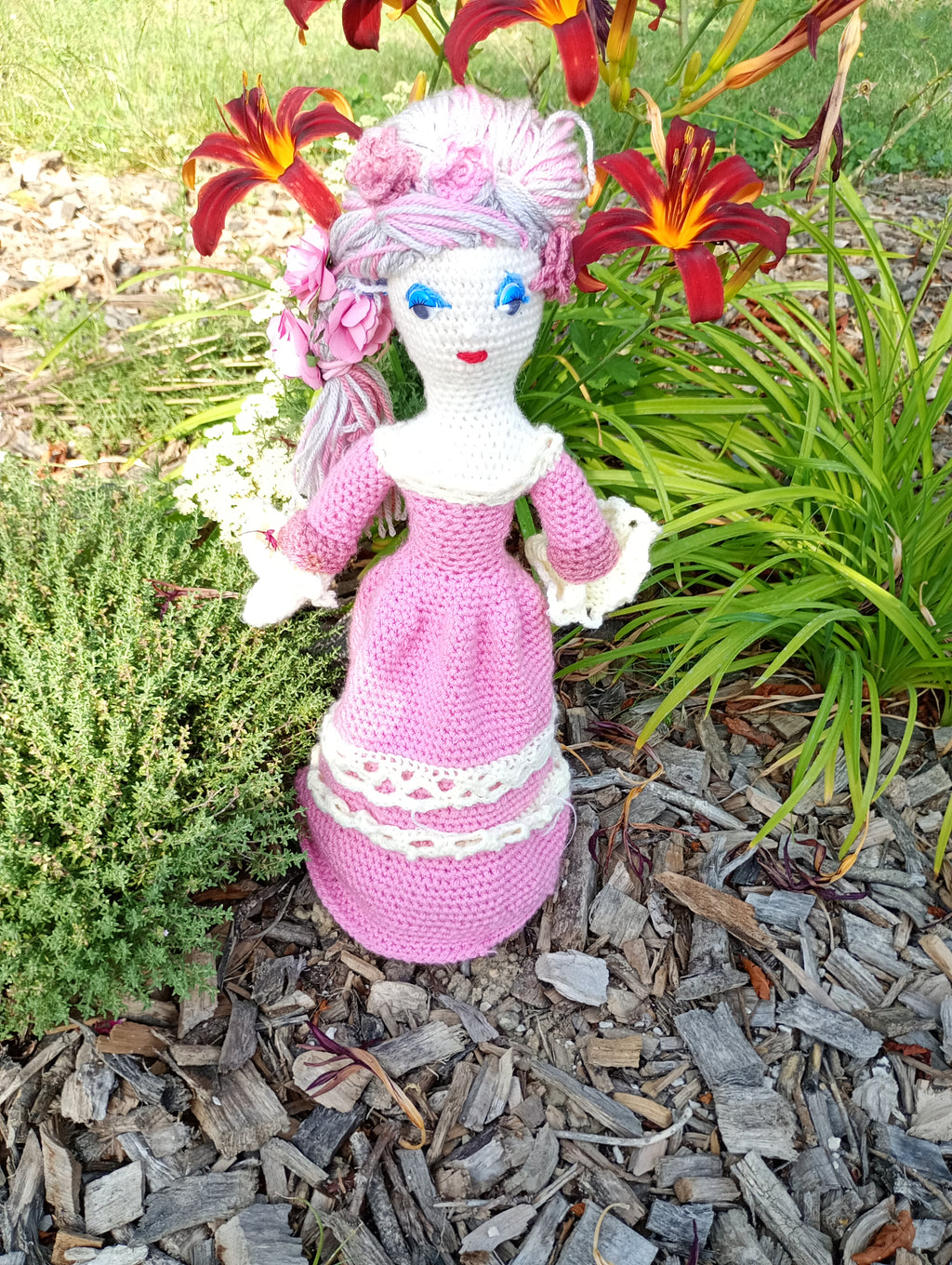 Poupe exsclusive crochet Marie Antoinette 50-55cm