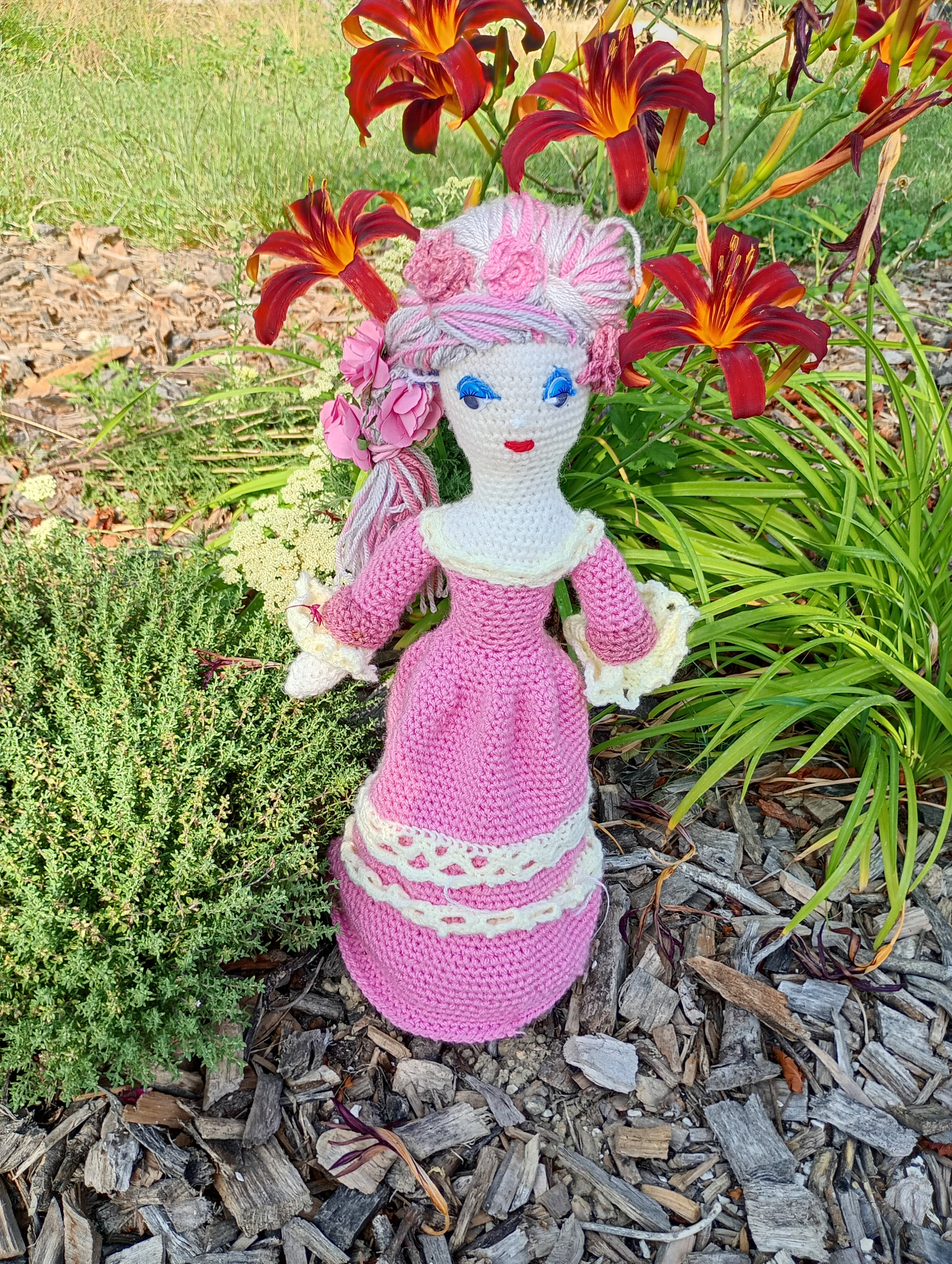 Poupe exsclusive crochet Marie Antoinette 50-55cm