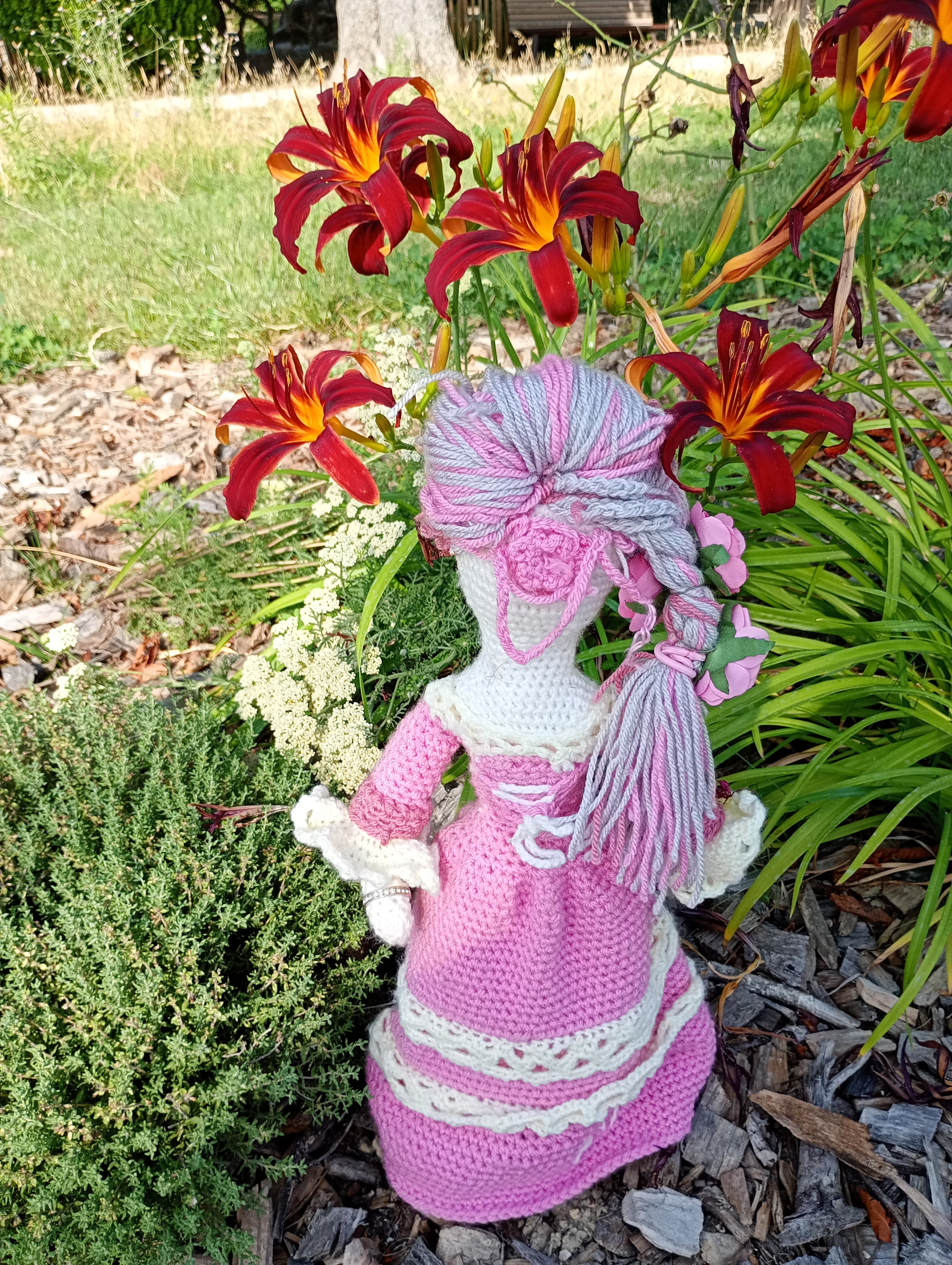 Poupe exsclusive crochet Marie Antoinette 50-55cm
