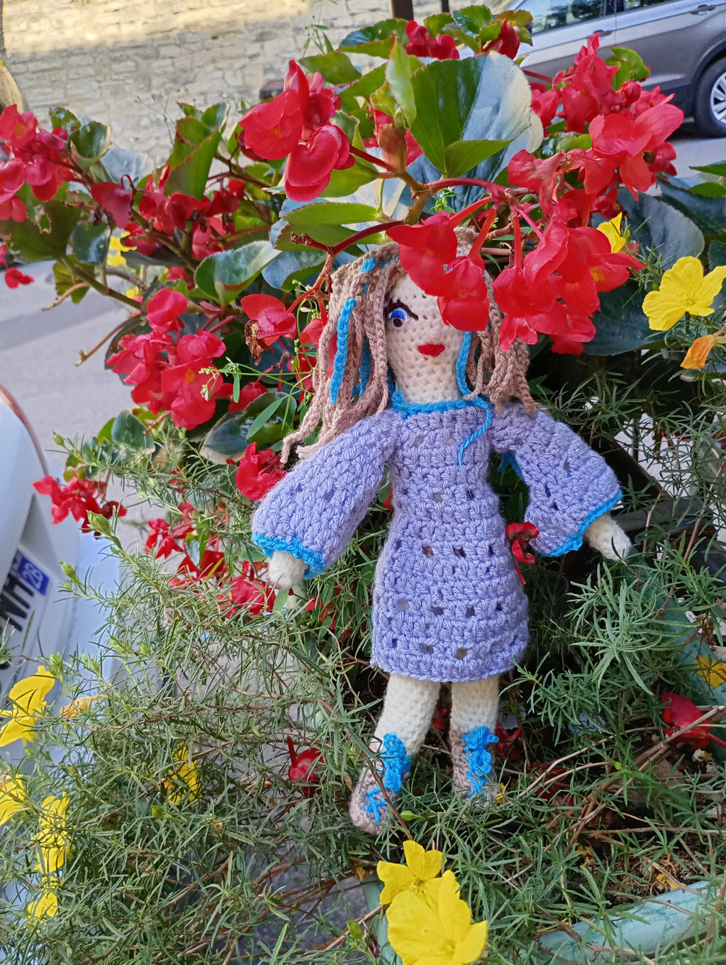 Poupee exsclisive crochet La Chercheuse 35cm