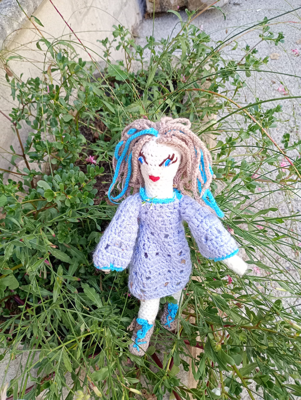 Poupee exsclisive crochet La Chercheuse 35cm