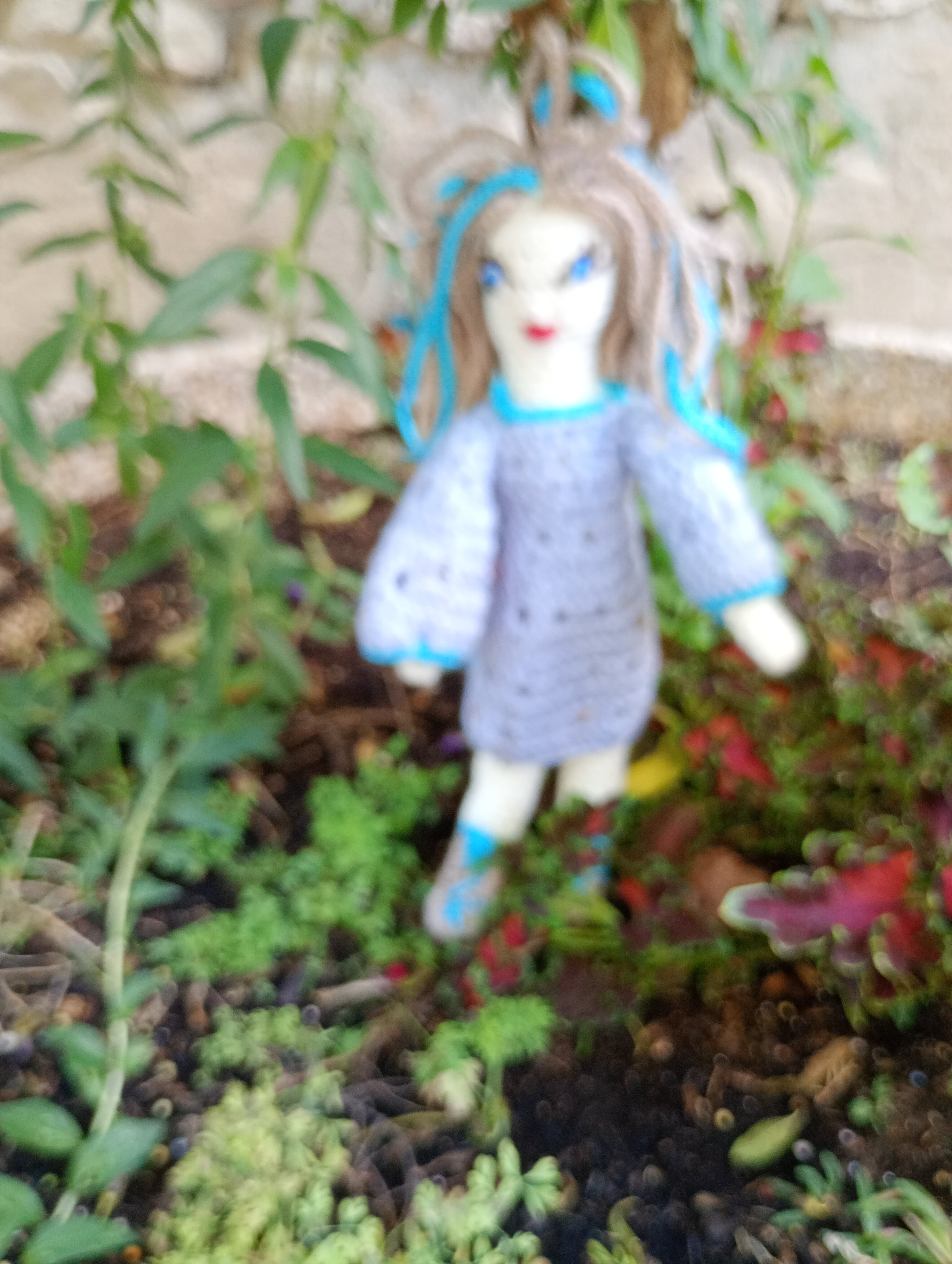 Poupee exsclisive crochet La Chercheuse 35cm