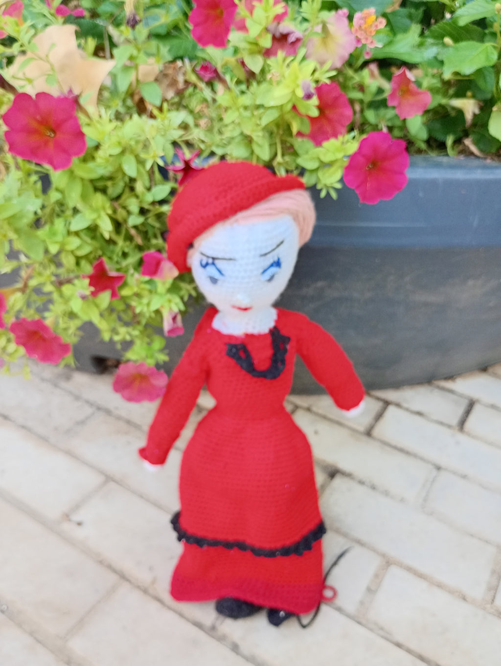 Poupe exsclusive crochet Amelis  Gardienne og Love 55cm