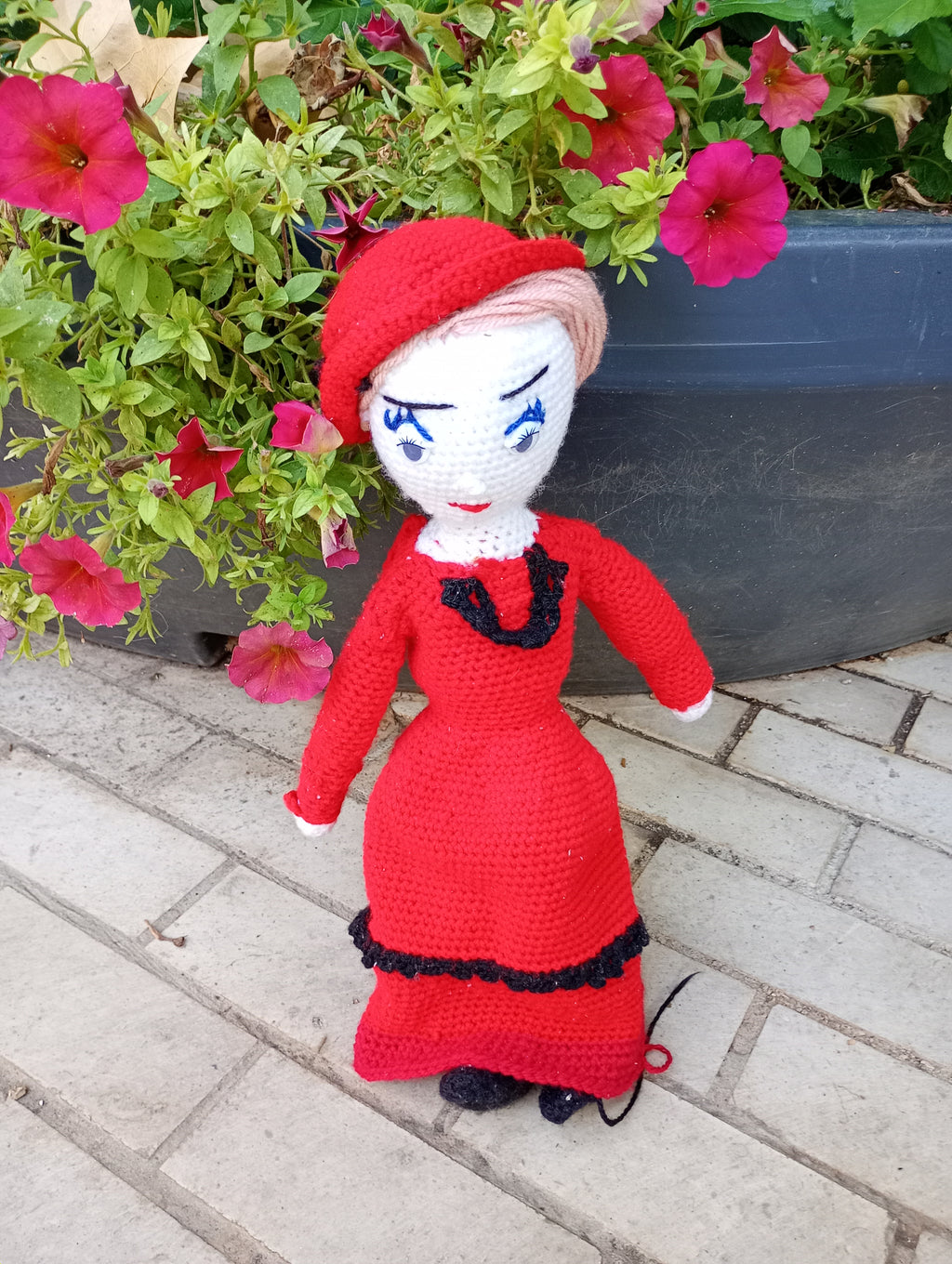 Poupe exsclusive crochet Amelis  Gardienne og Love 55cm