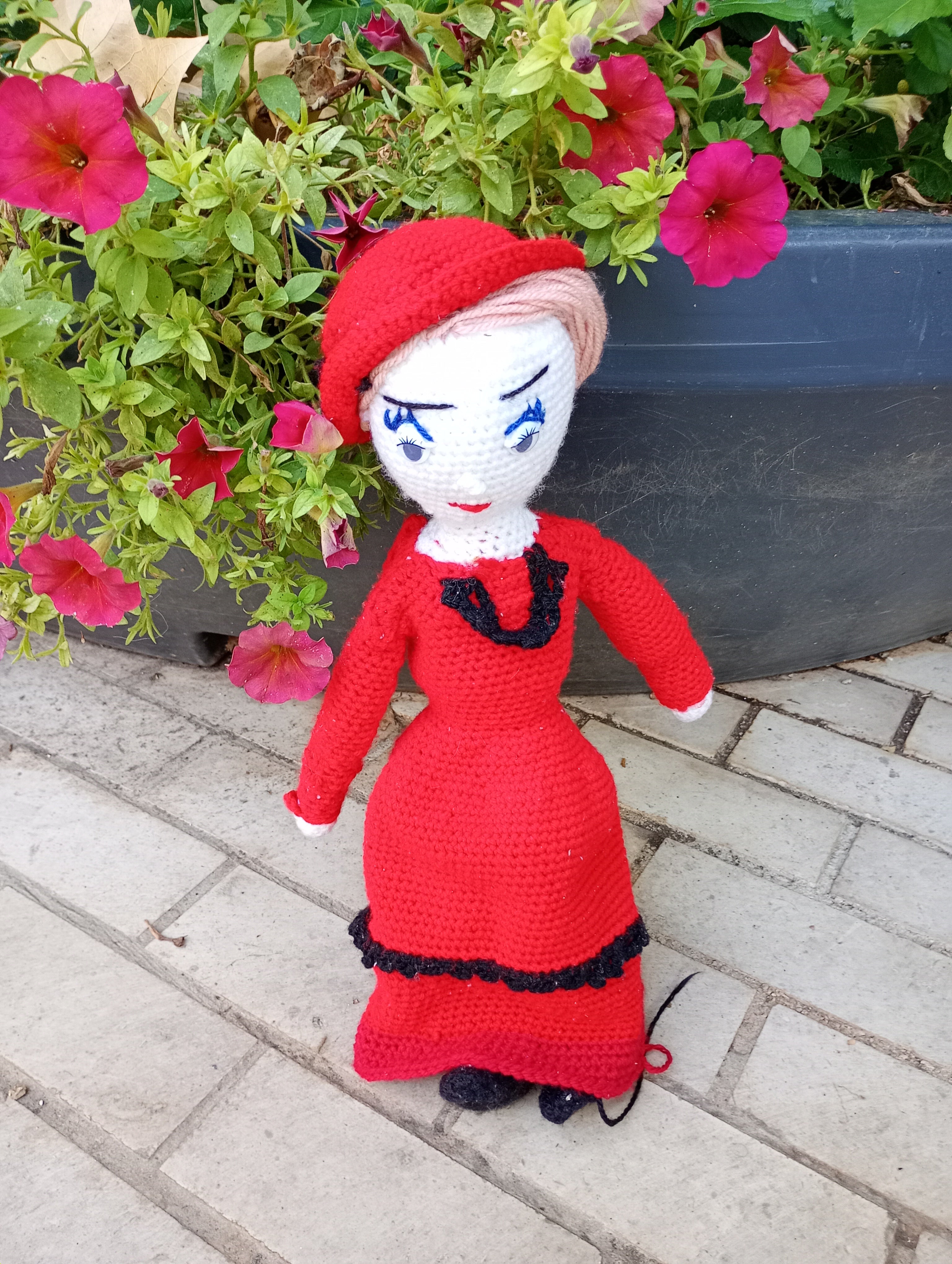 Poupe exsclusive crochet Amelis  Gardienne og Love 55cm