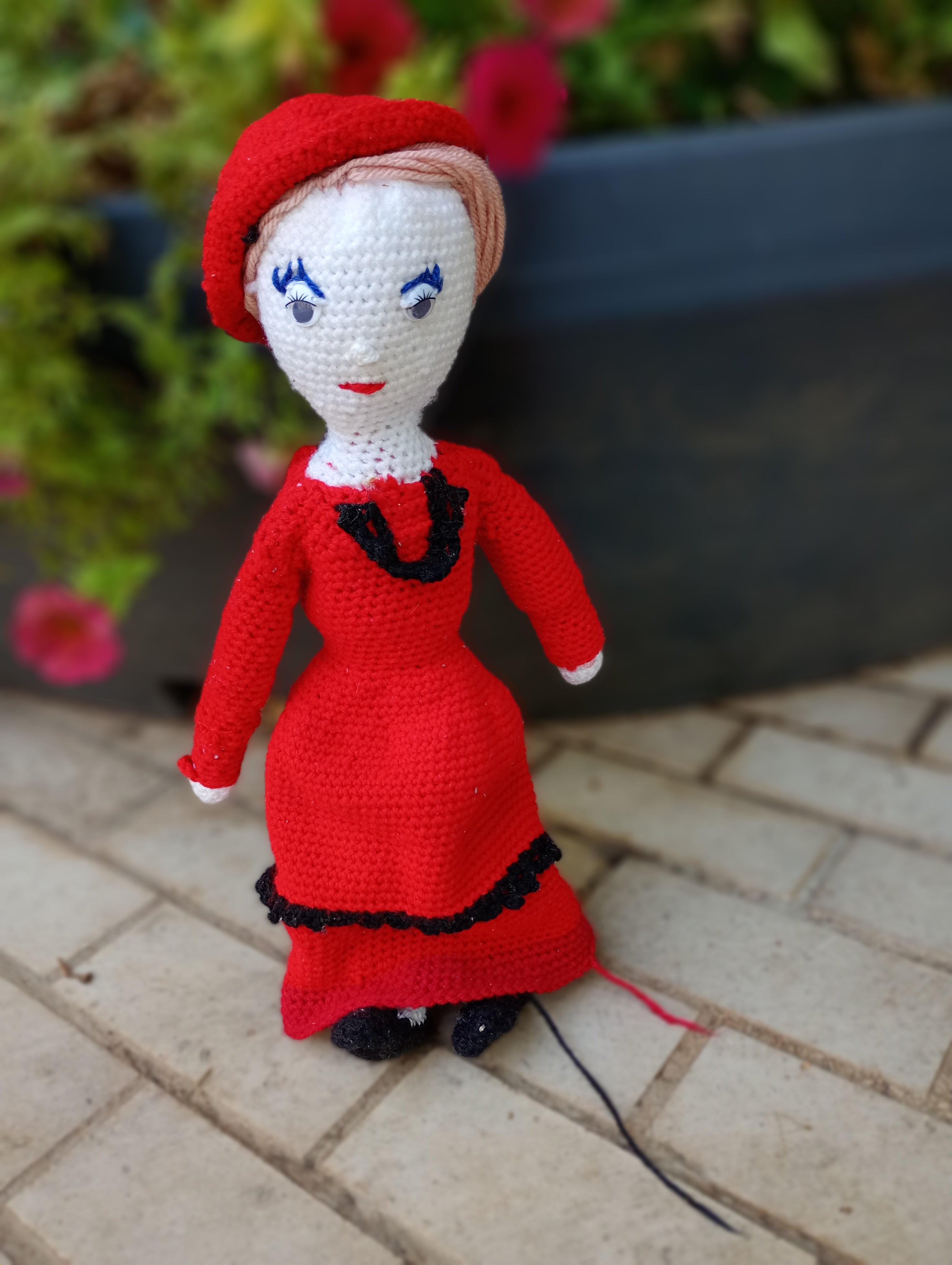 Poupe exsclusive crochet Amelis  Gardienne og Love 55cm