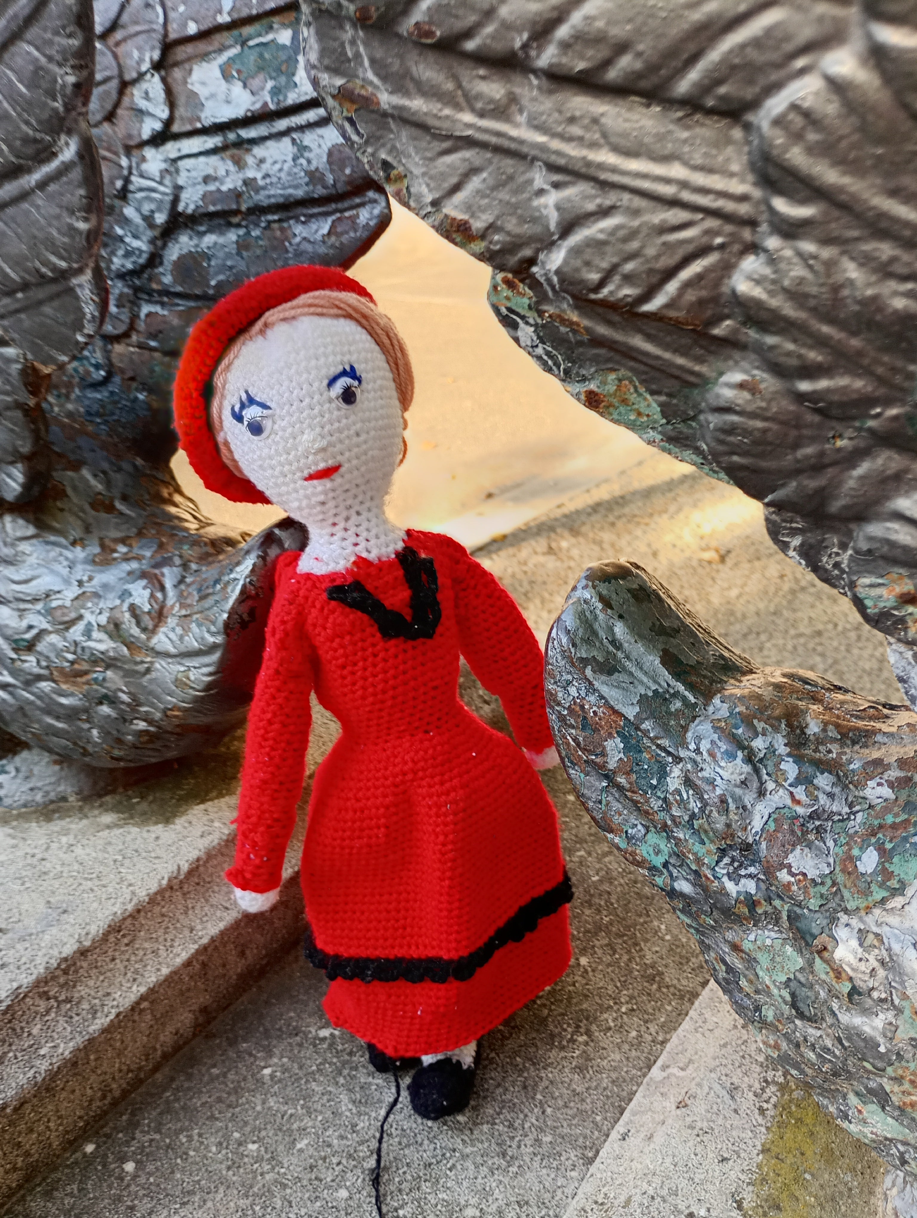 Poupe exsclusive crochet Amelis  Gardienne og Love 55cm