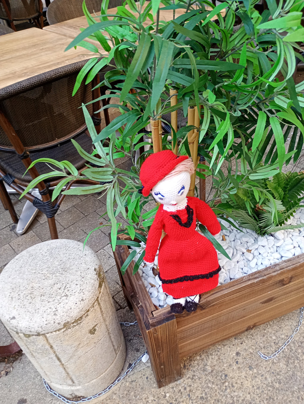 Poupe exsclusive crochet Amelis  Gardienne og Love 55cm