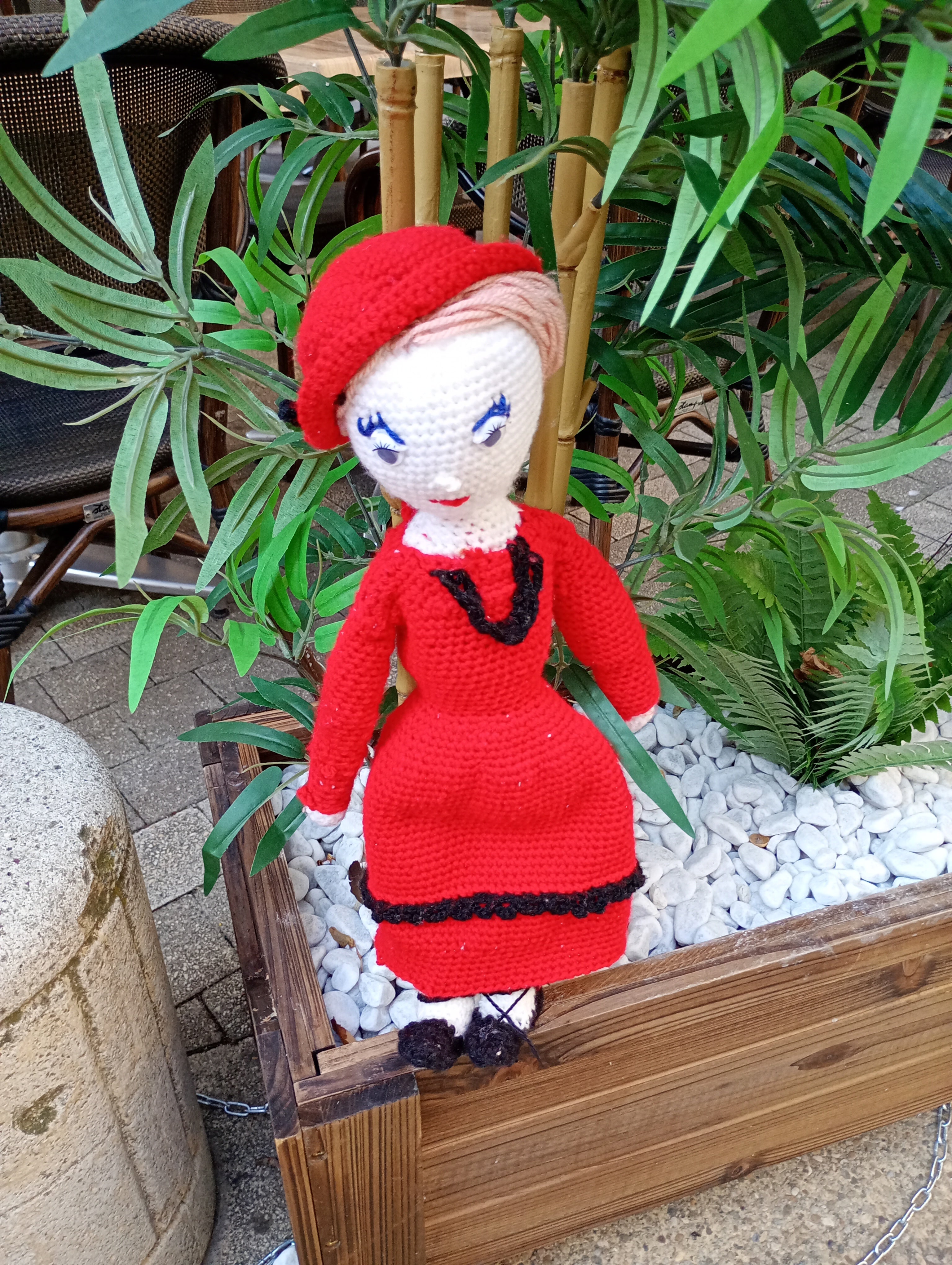 Poupe exsclusive crochet Amelis  Gardienne og Love 55cm