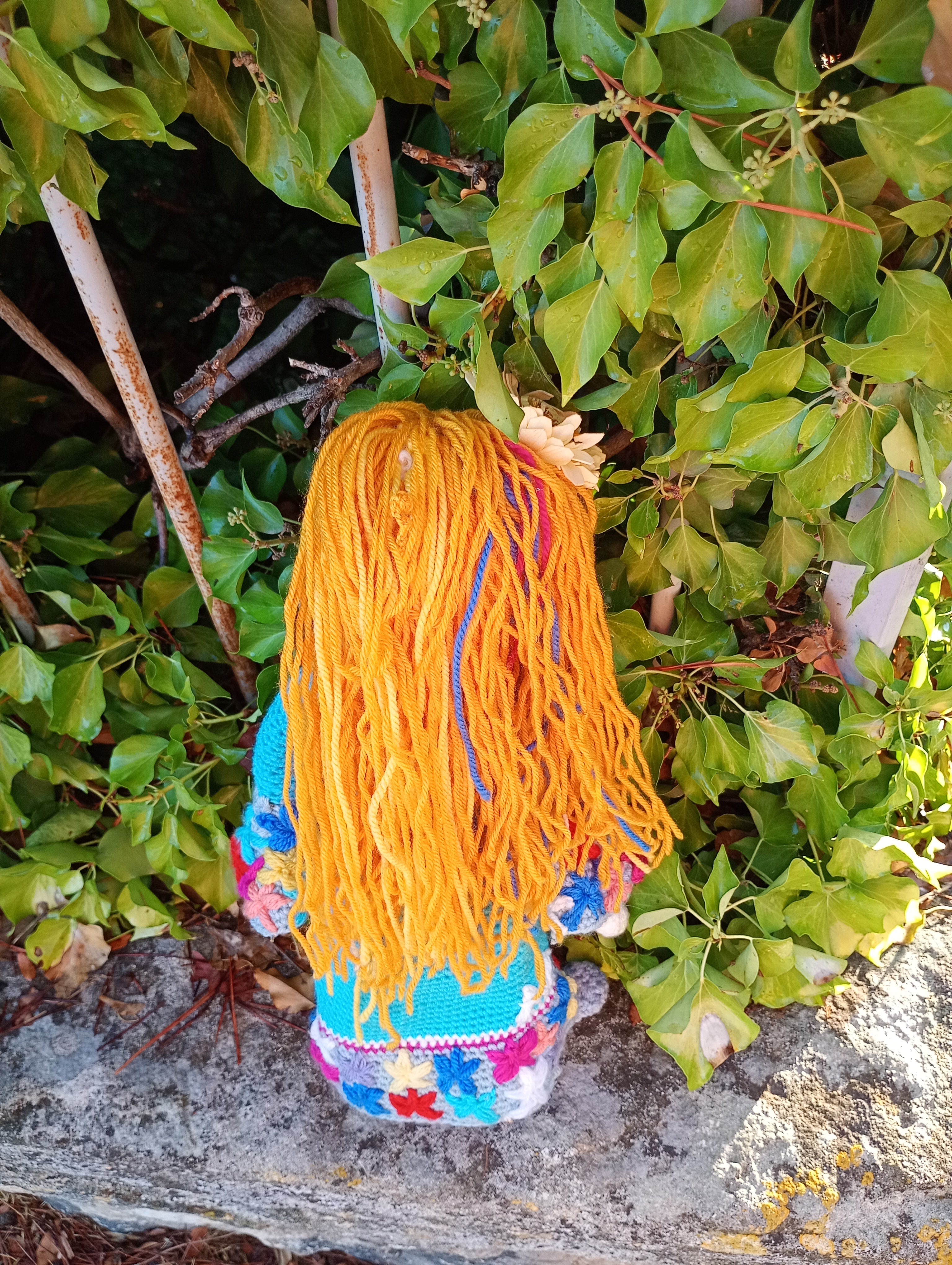 Poupe exsclusive crochet la Verge d'Awuamarinre 55cm