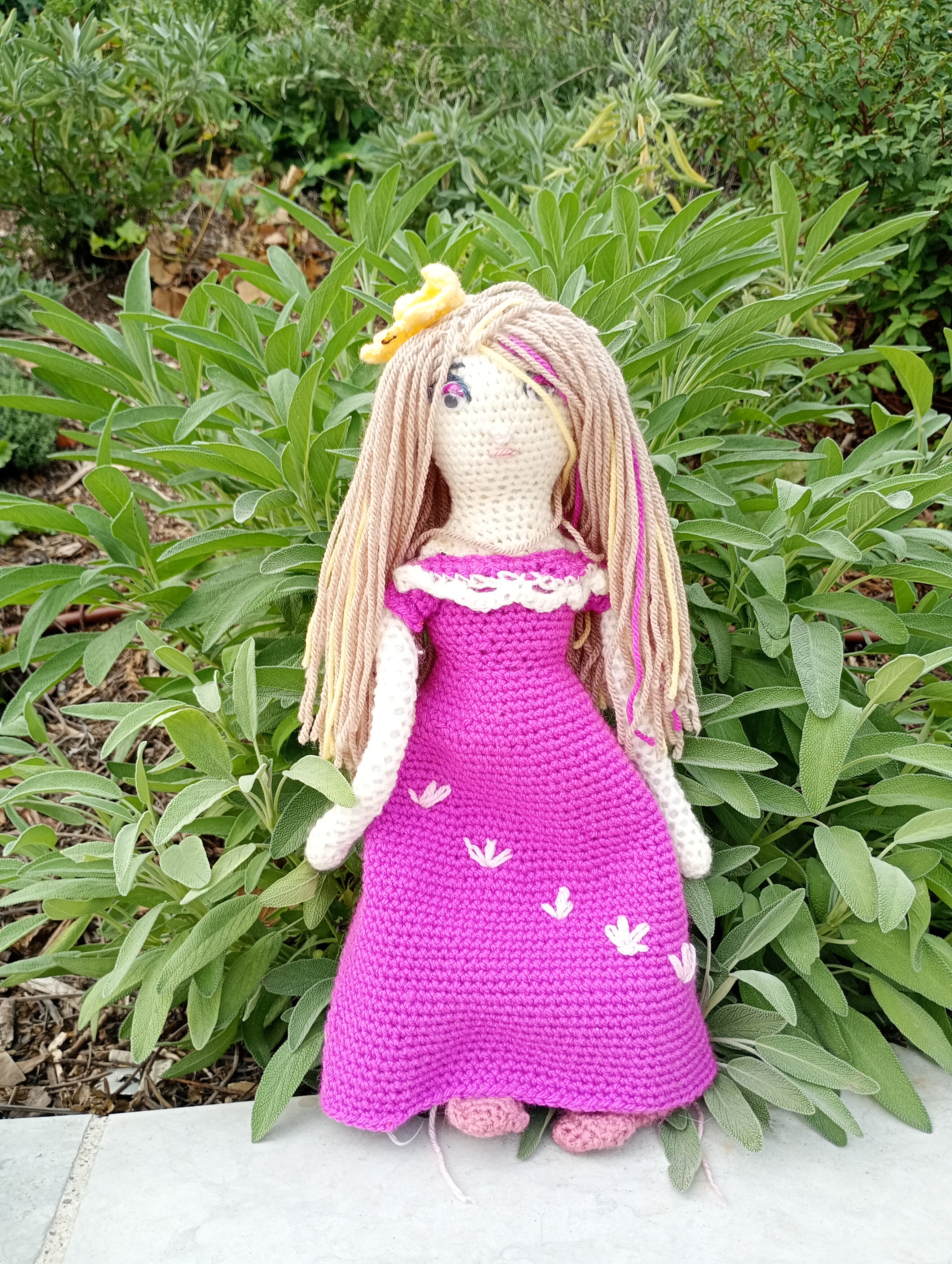 Poupe exsclusive crochet poupe Nesmijane 55cm