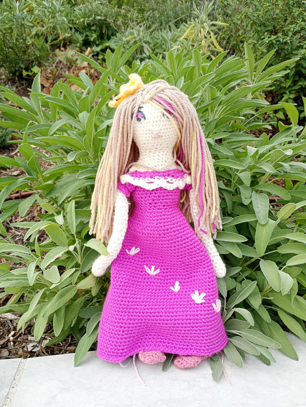 Poupe exsclusive crochet poupe Nesmijane 55cm