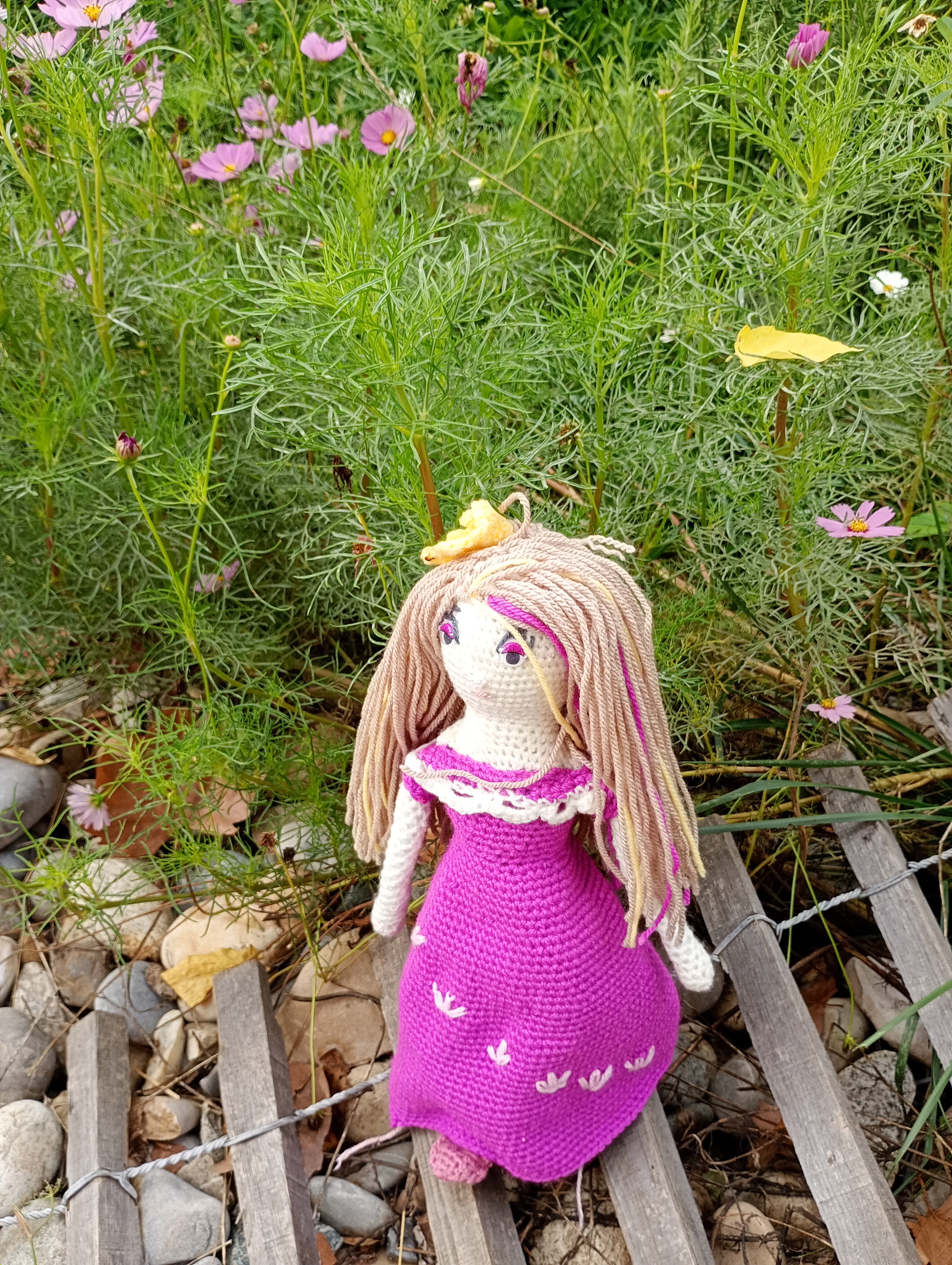 Poupe exsclusive crochet poupe Nesmijane 55cm