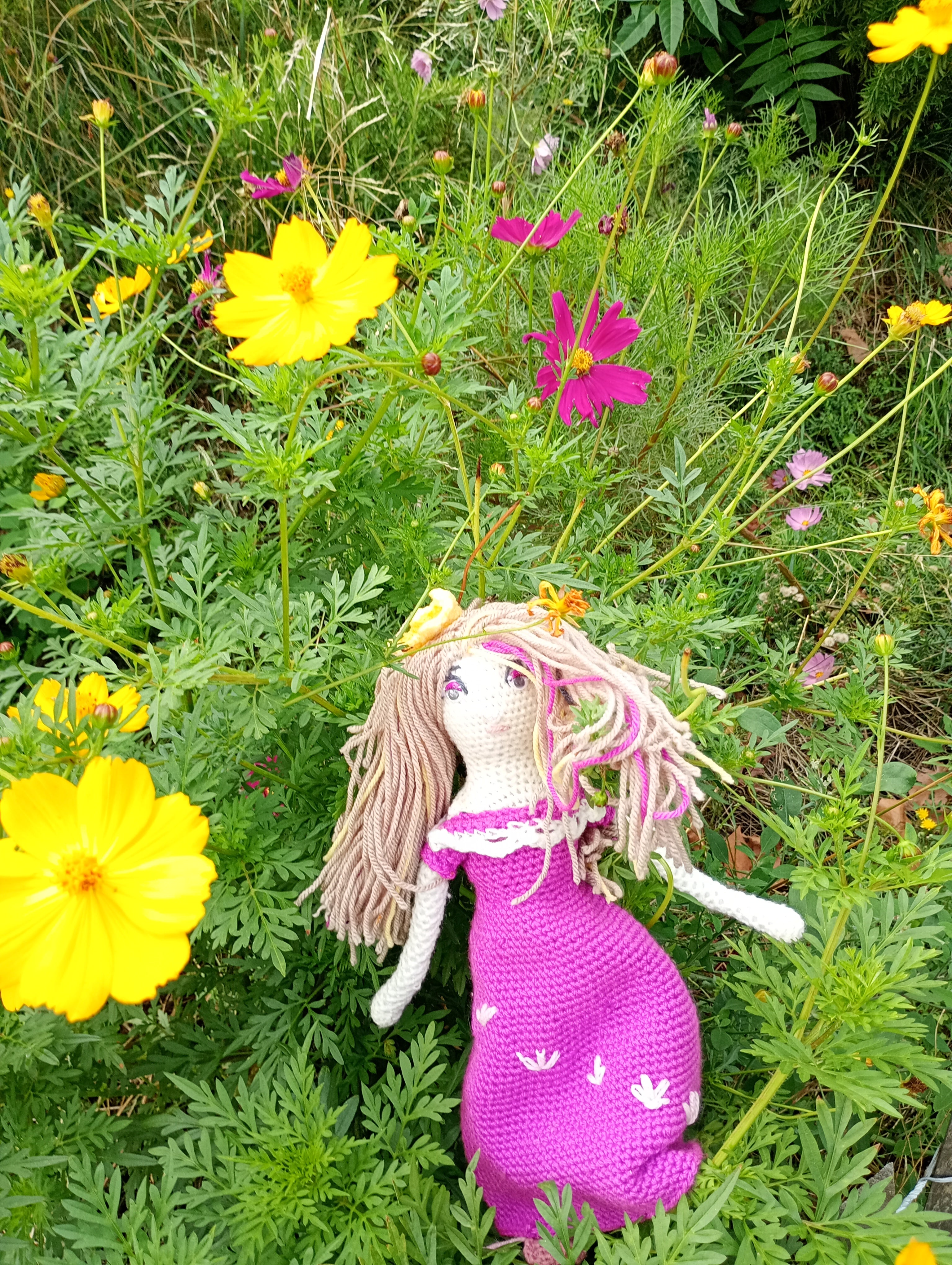 Poupe exsclusive crochet poupe Nesmijane 55cm