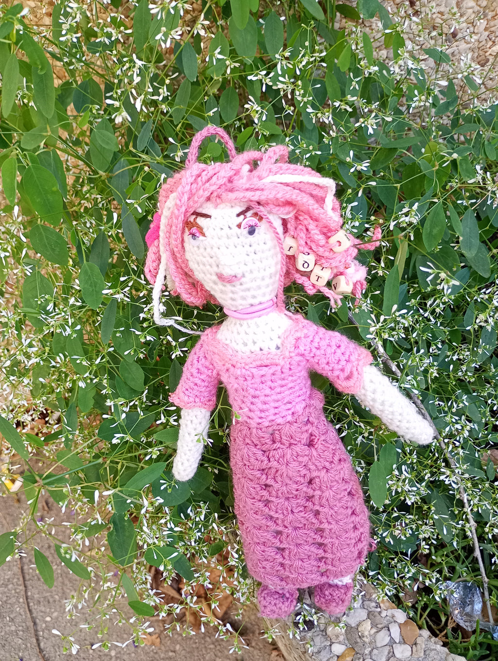 Poupe exsclusive crochet ka Tablette du Destin 35cm