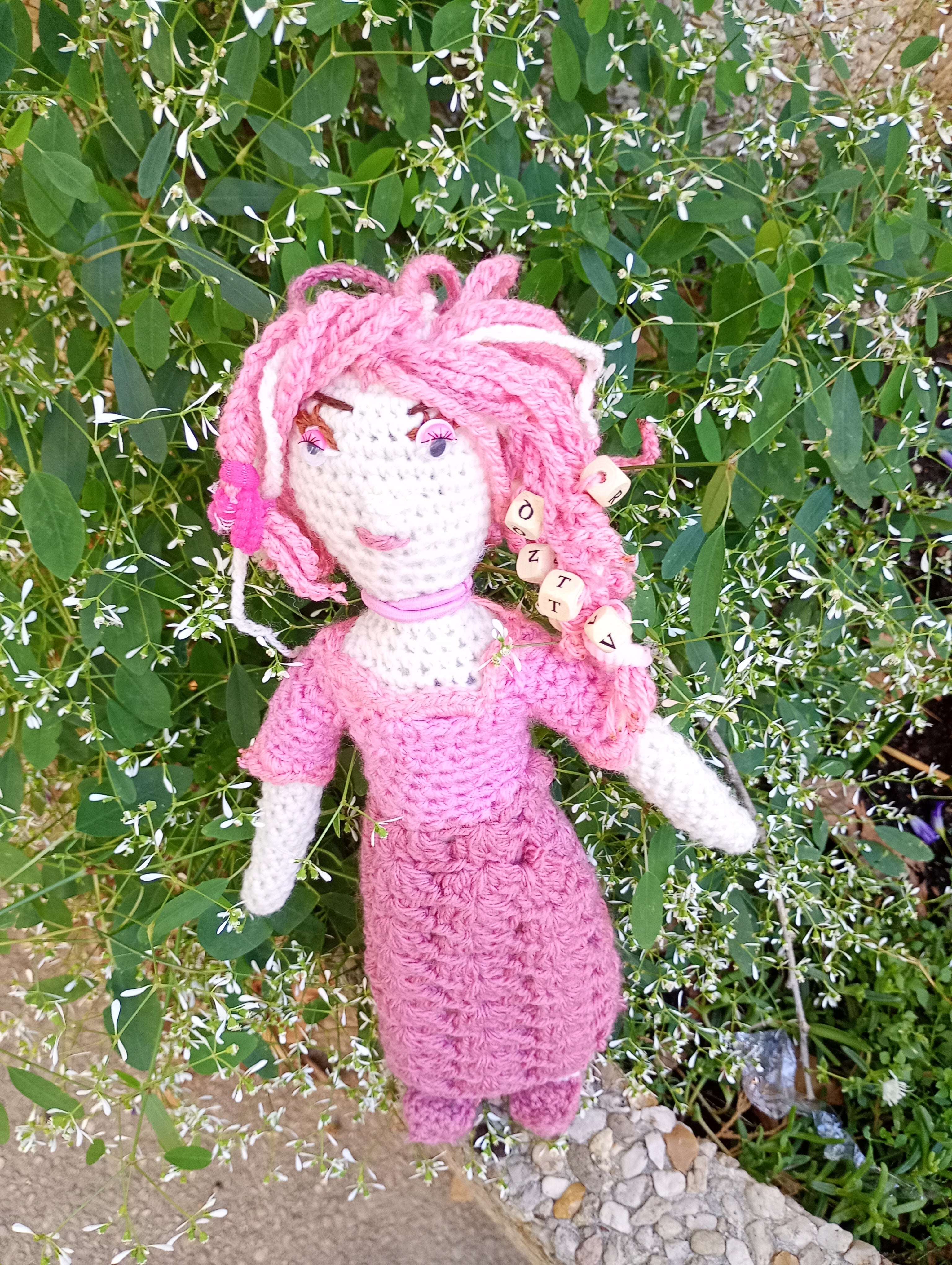 Poupe exsclusive crochet ka Tablette du Destin 35cm