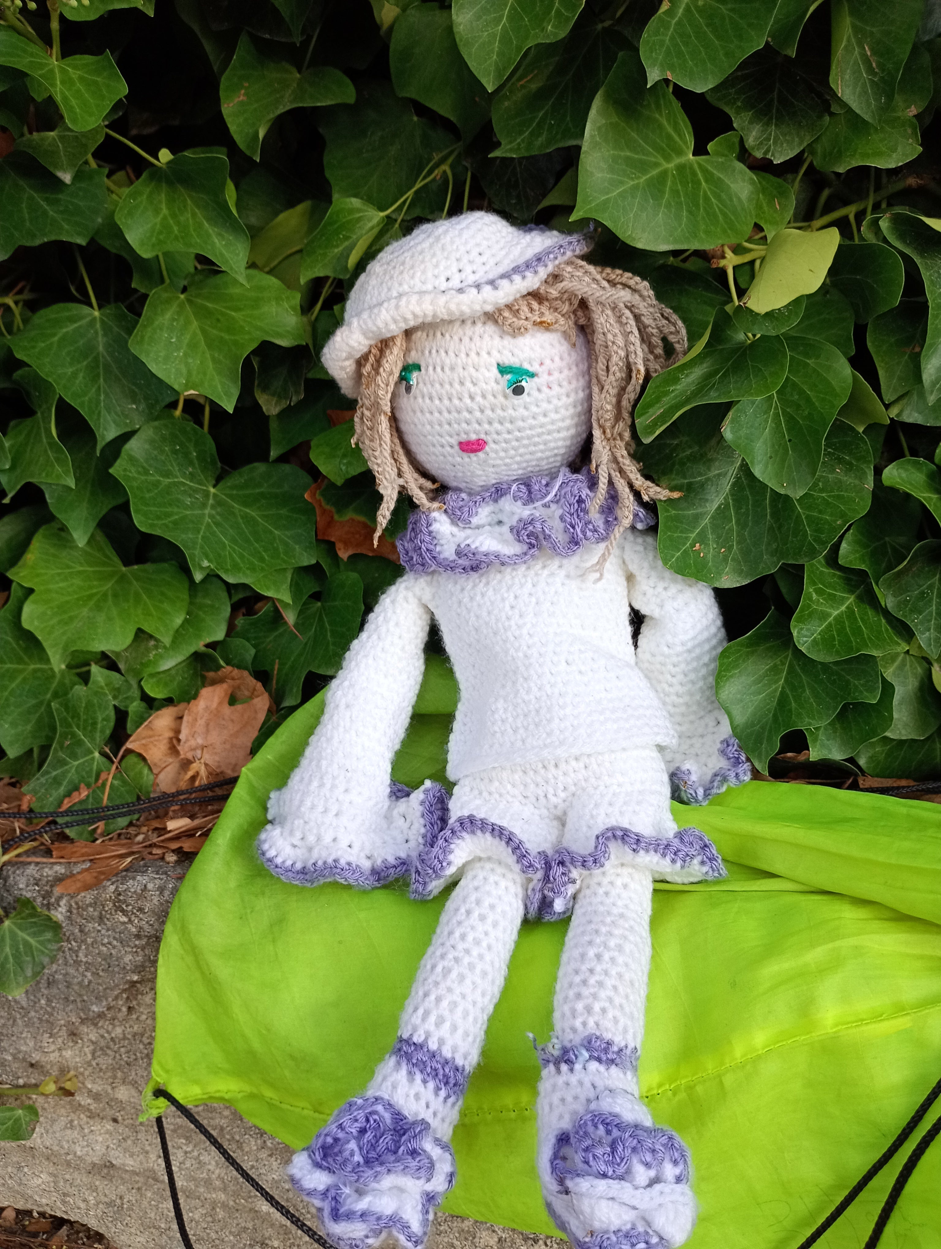 Poupe exsclusive crochet Pierrot .Dumas50cm