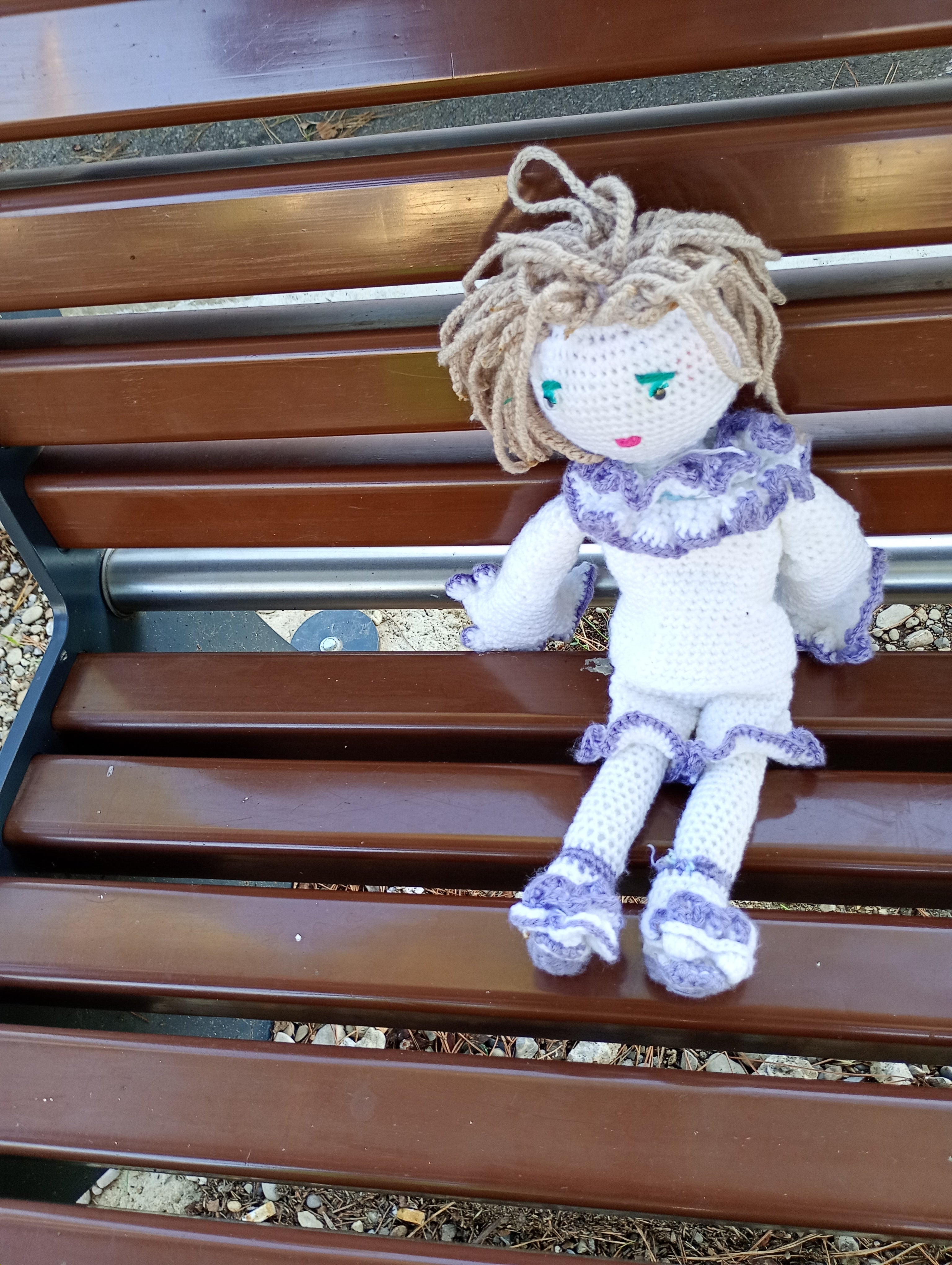 Poupe exsclusive crochet Pierrot .Dumas50cm