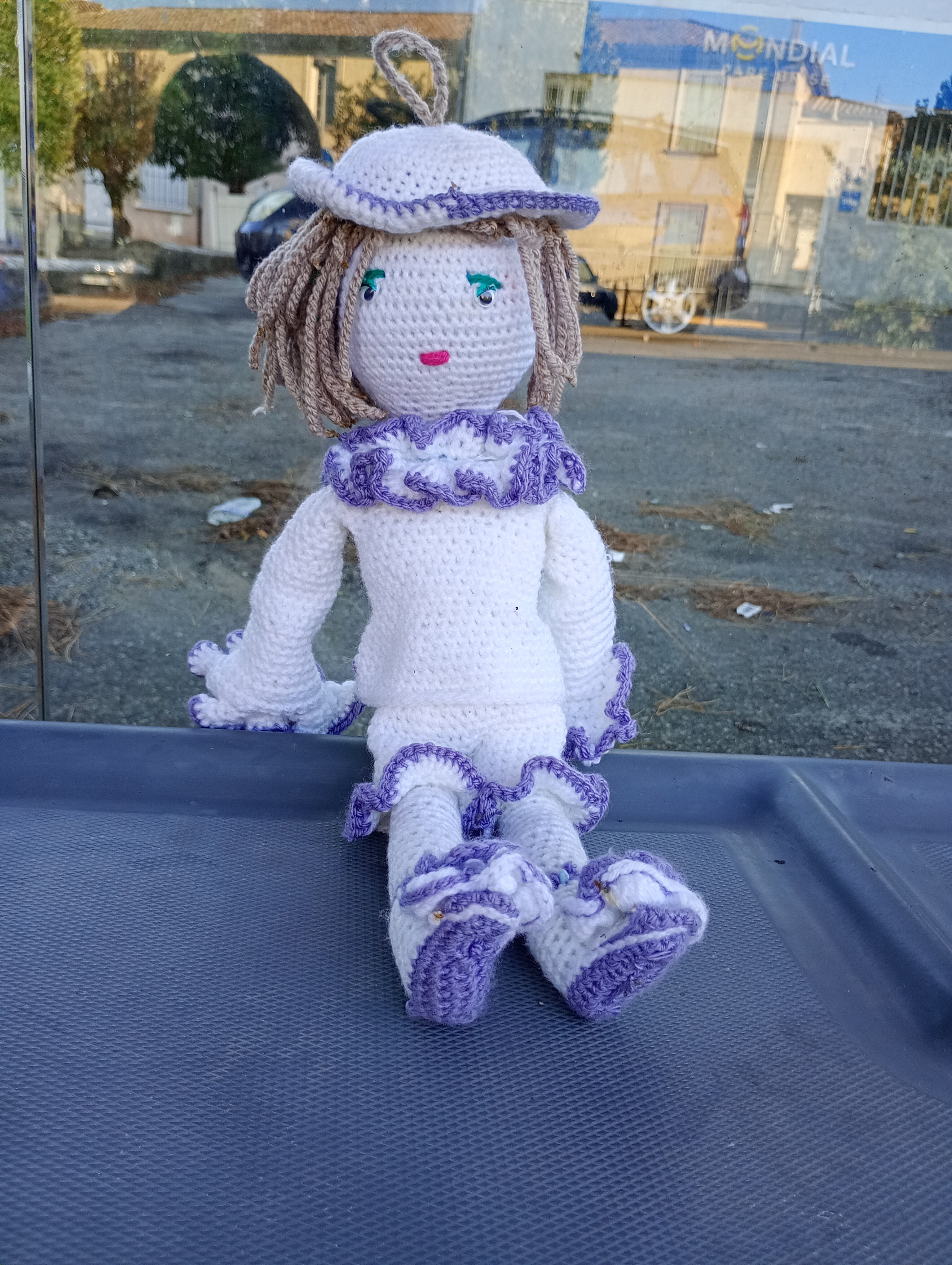 Poupe exsclusive crochet Pierrot .Dumas50cm