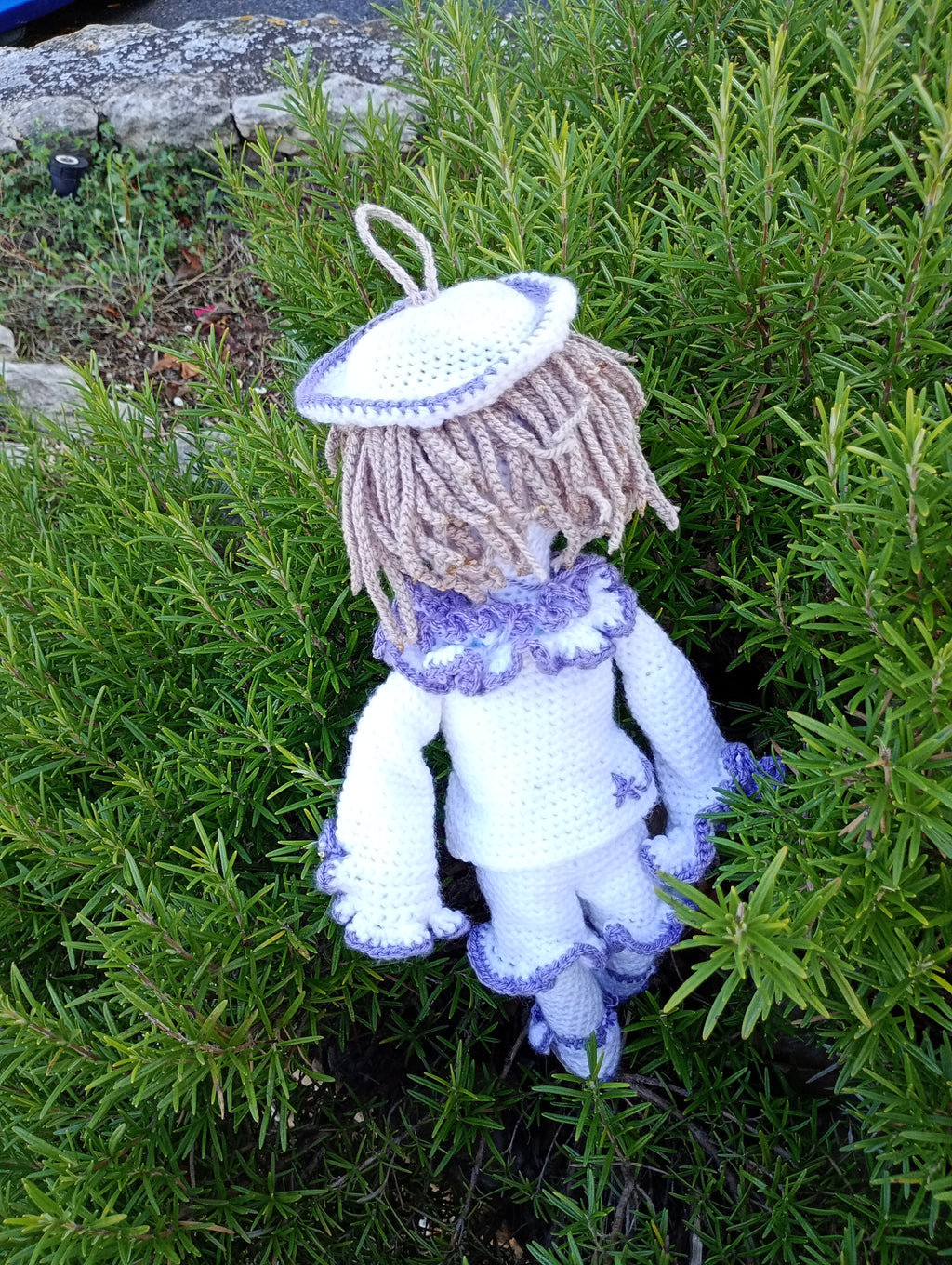 Poupe exsclusive crochet Pierrot .Dumas50cm