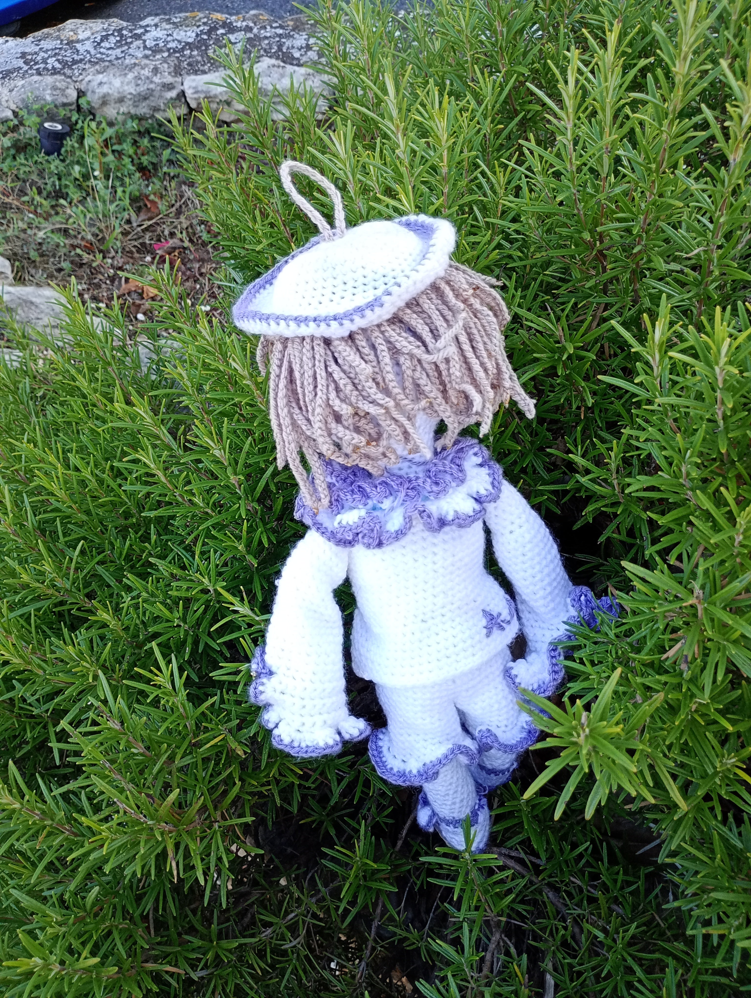 Poupe exsclusive crochet Pierrot .Dumas50cm