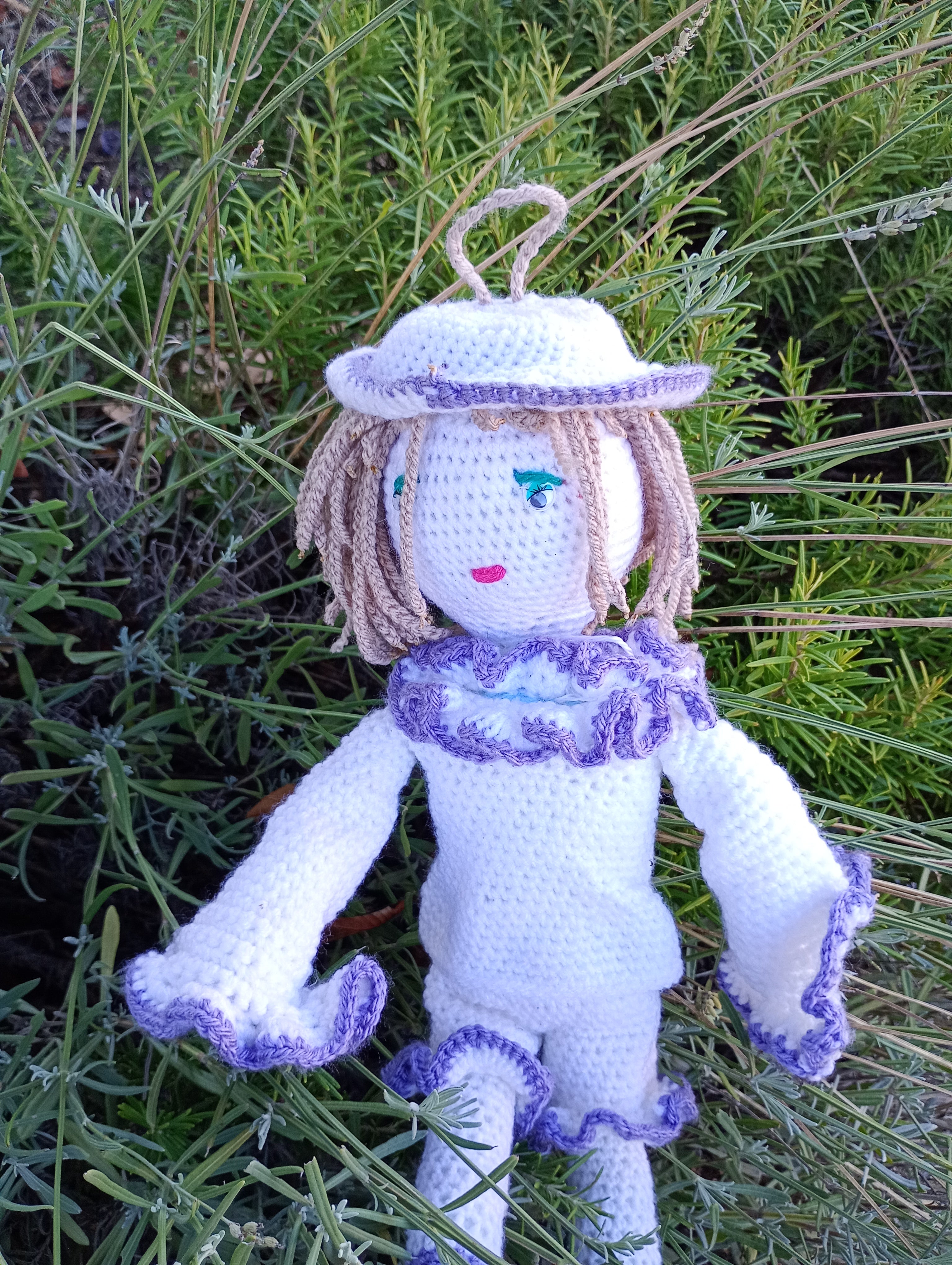 Poupe exsclusive crochet Pierrot .Dumas50cm