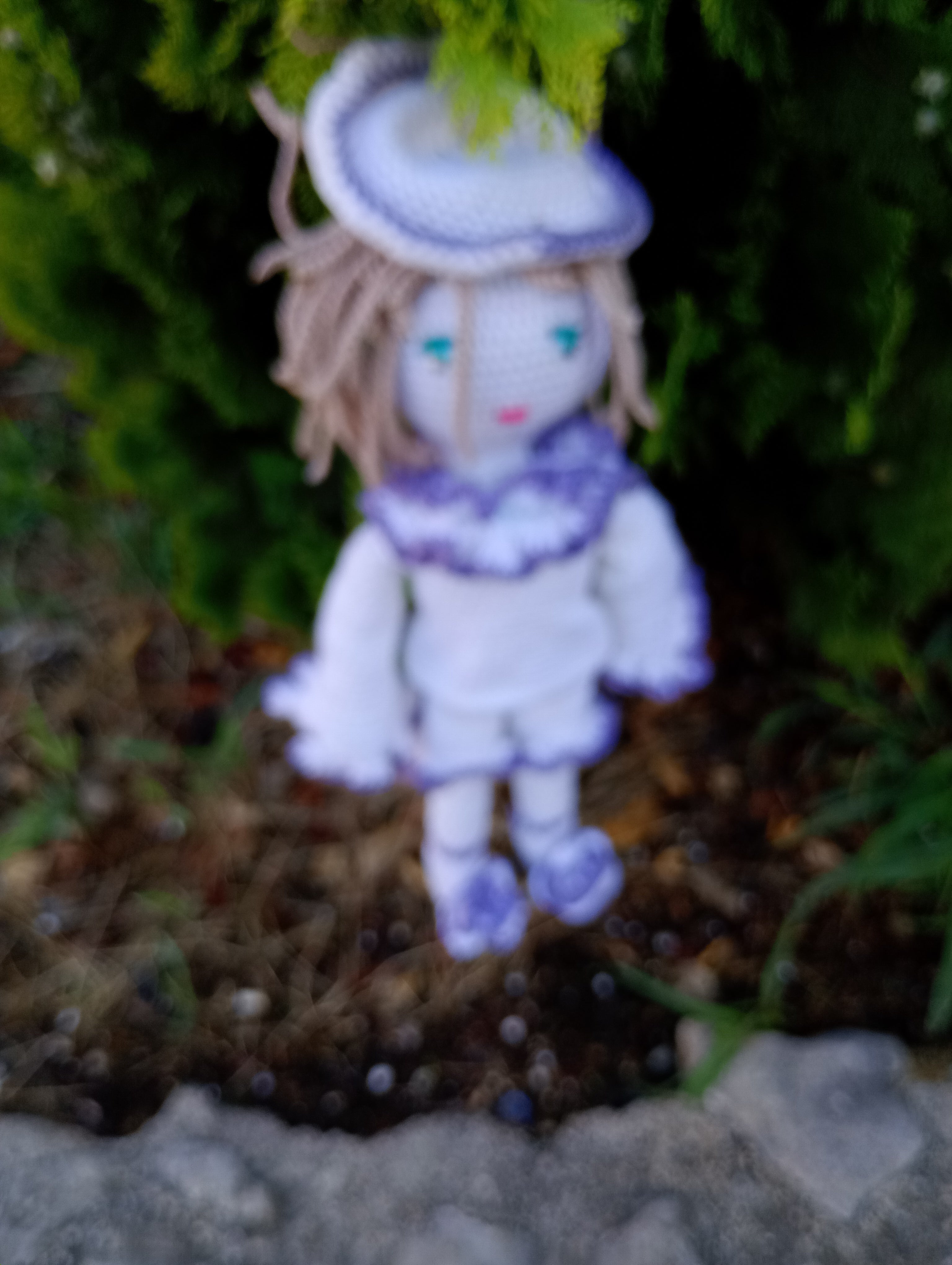 Poupe exsclusive crochet Pierrot .Dumas50cm