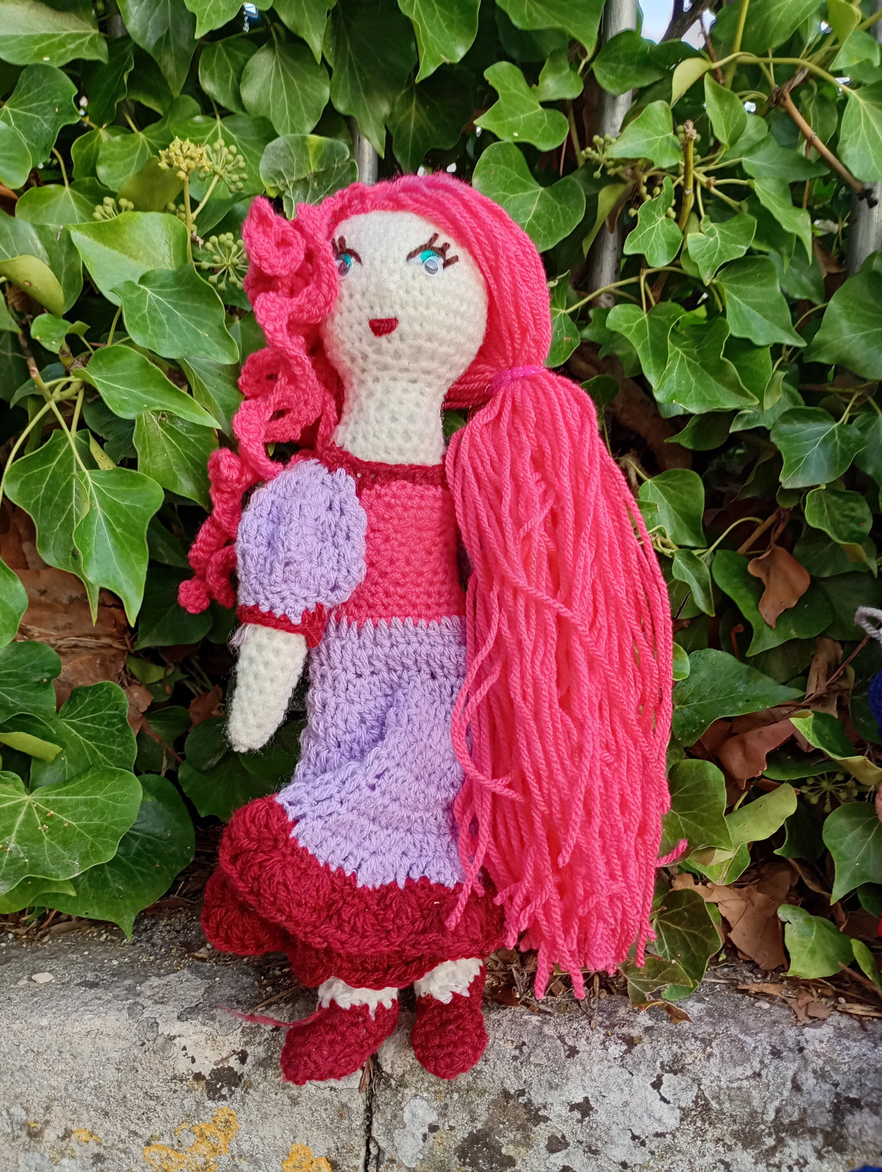 Poupe exsclusive crochet  The hesr Tablet+35cmend