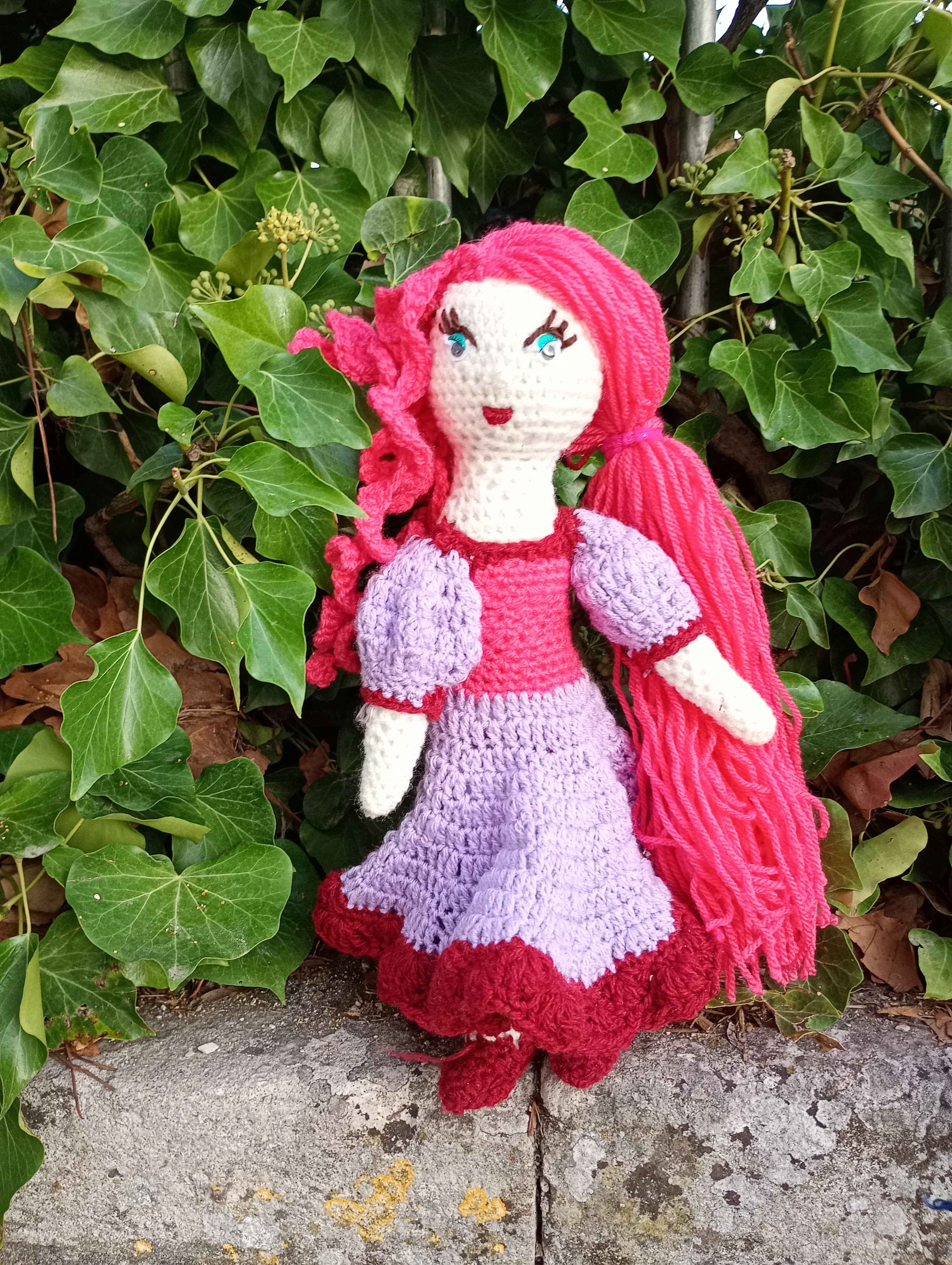 Poupe exsclusive crochet  The hesr Tablet+35cmend