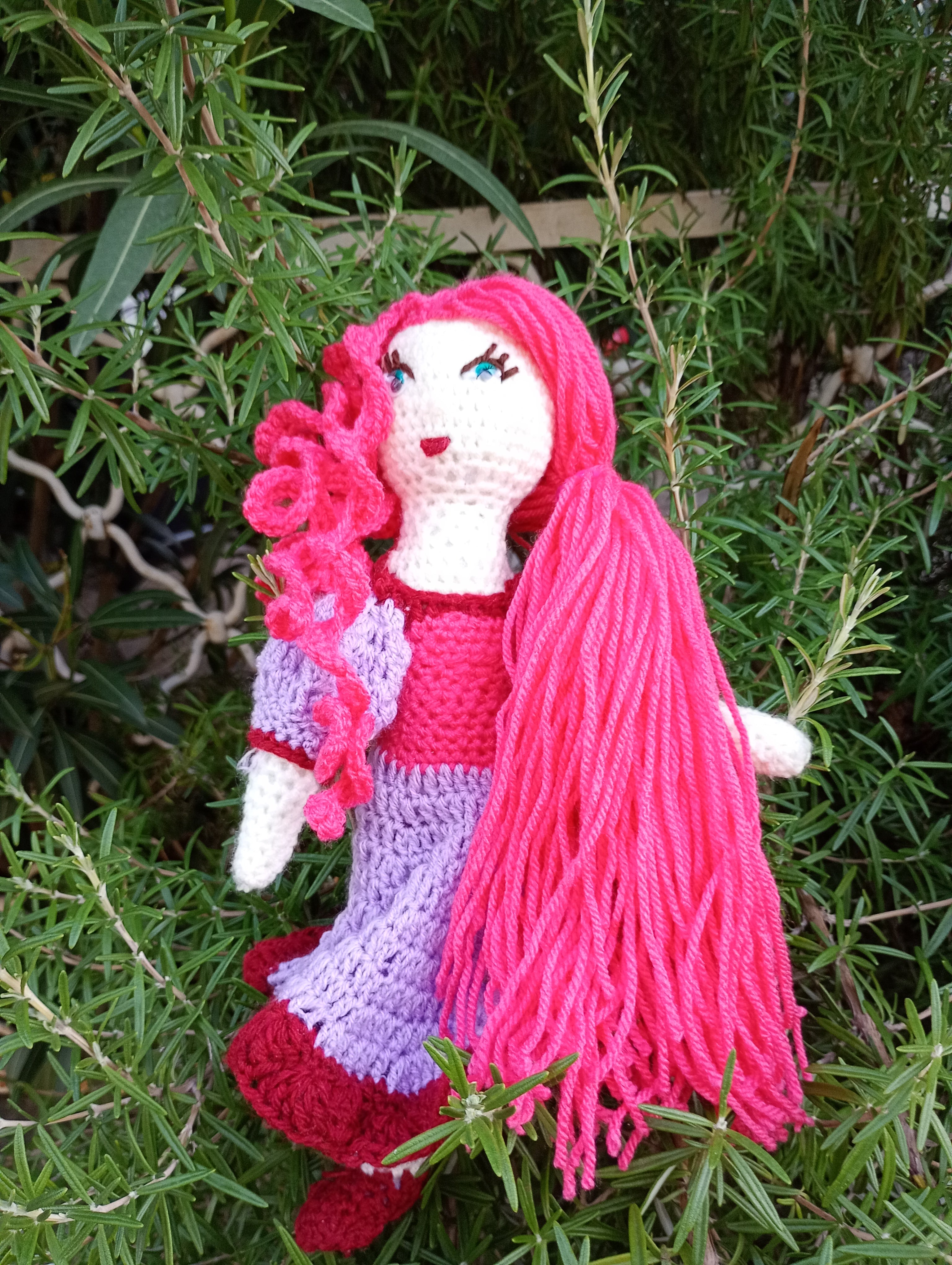 Poupe exsclusive crochet  The hesr Tablet+35cmend