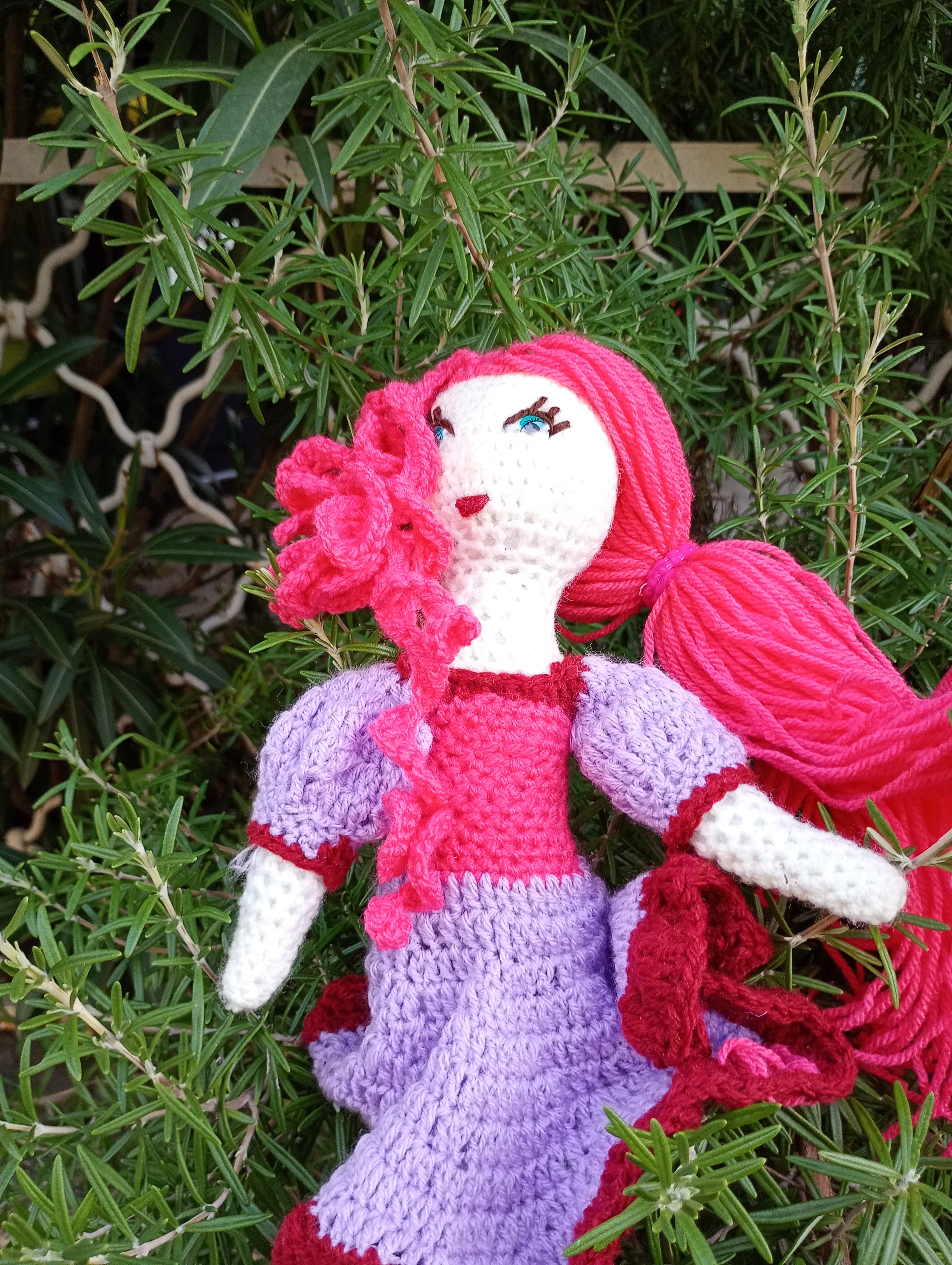 Poupe exsclusive crochet  The hesr Tablet+35cmend