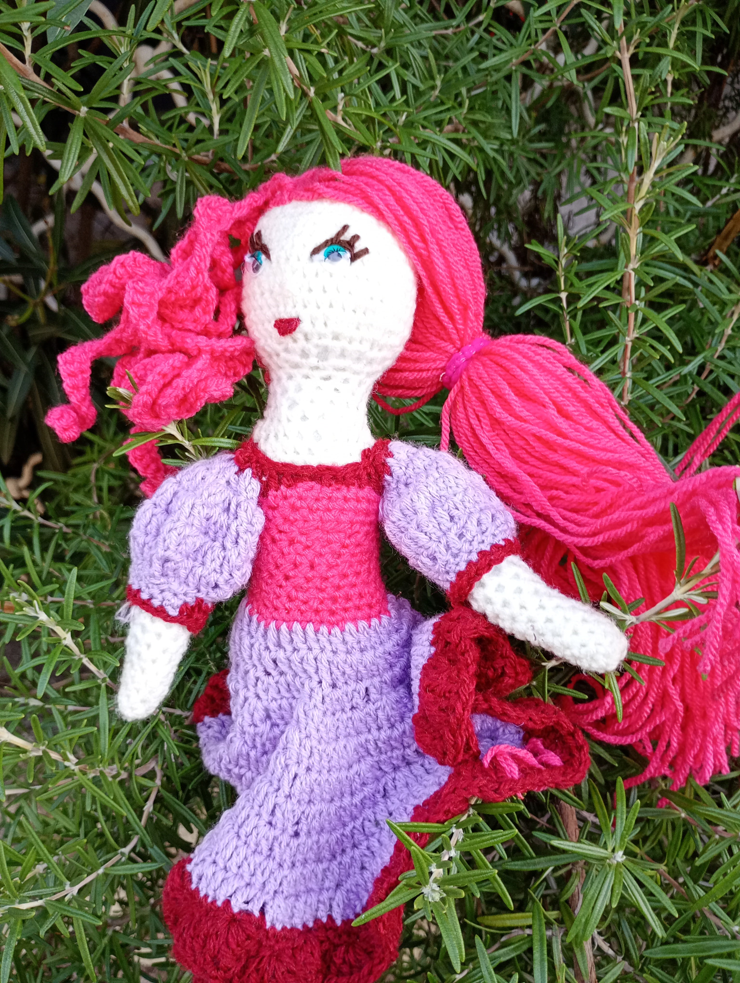 Poupe exsclusive crochet  The hesr Tablet+35cmend