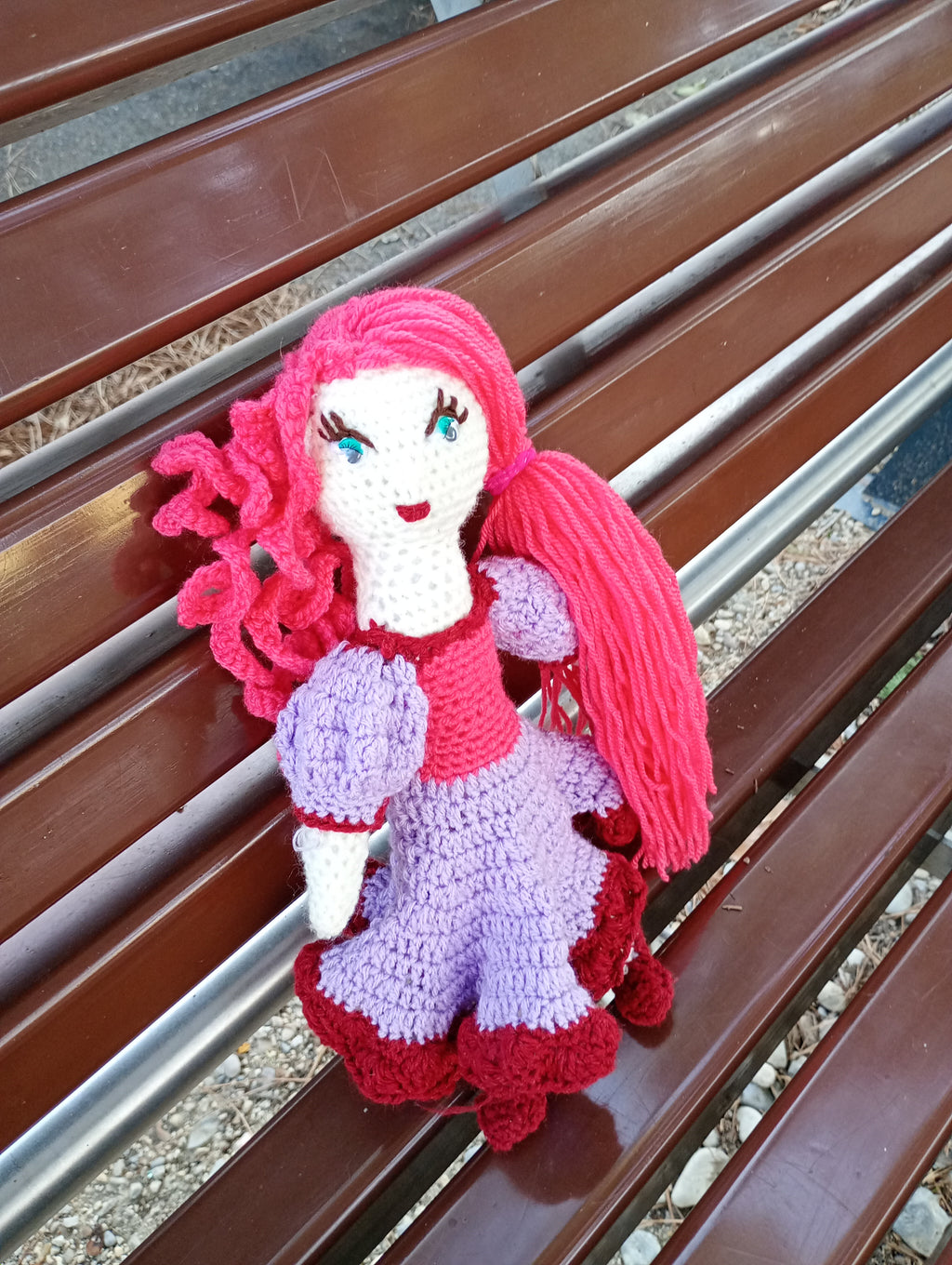 Poupe exsclusive crochet  The hesr Tablet+35cmend