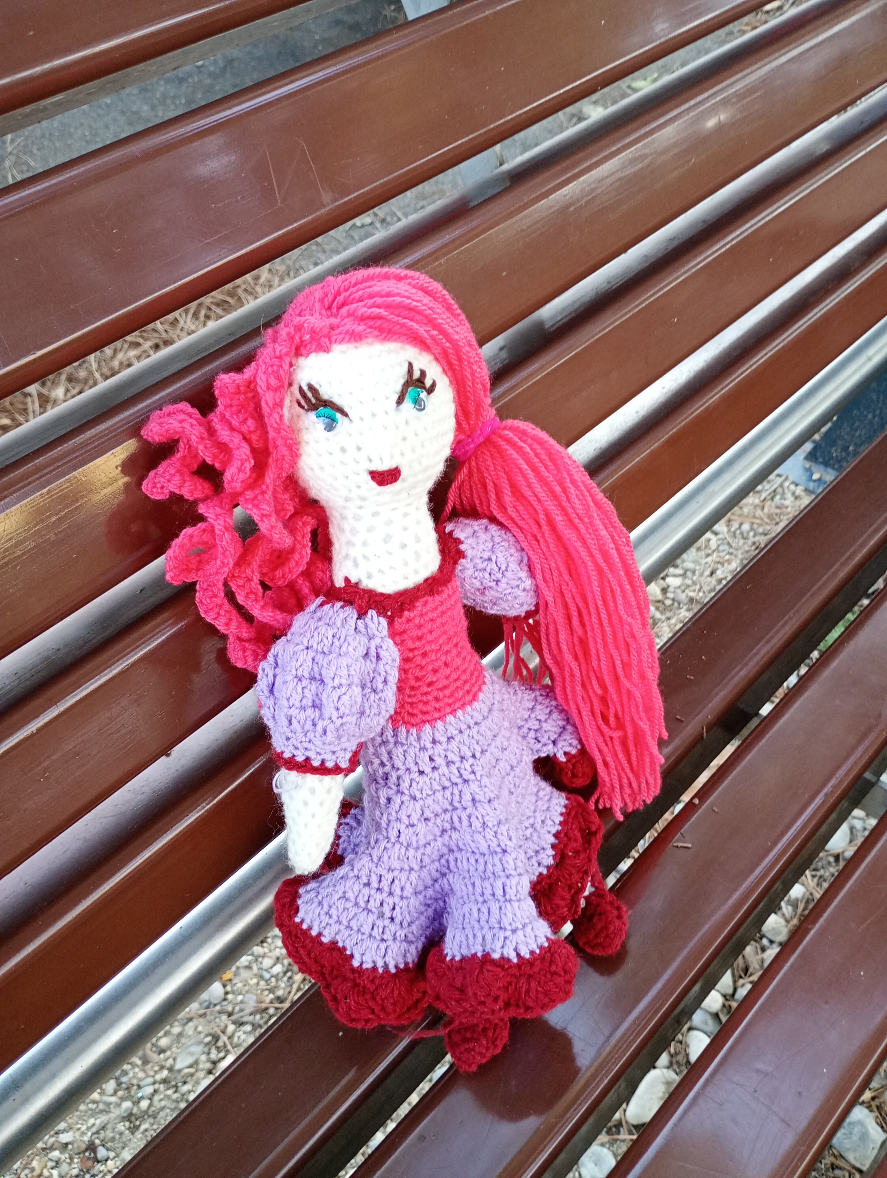 Poupe exsclusive crochet  The hesr Tablet+35cmend