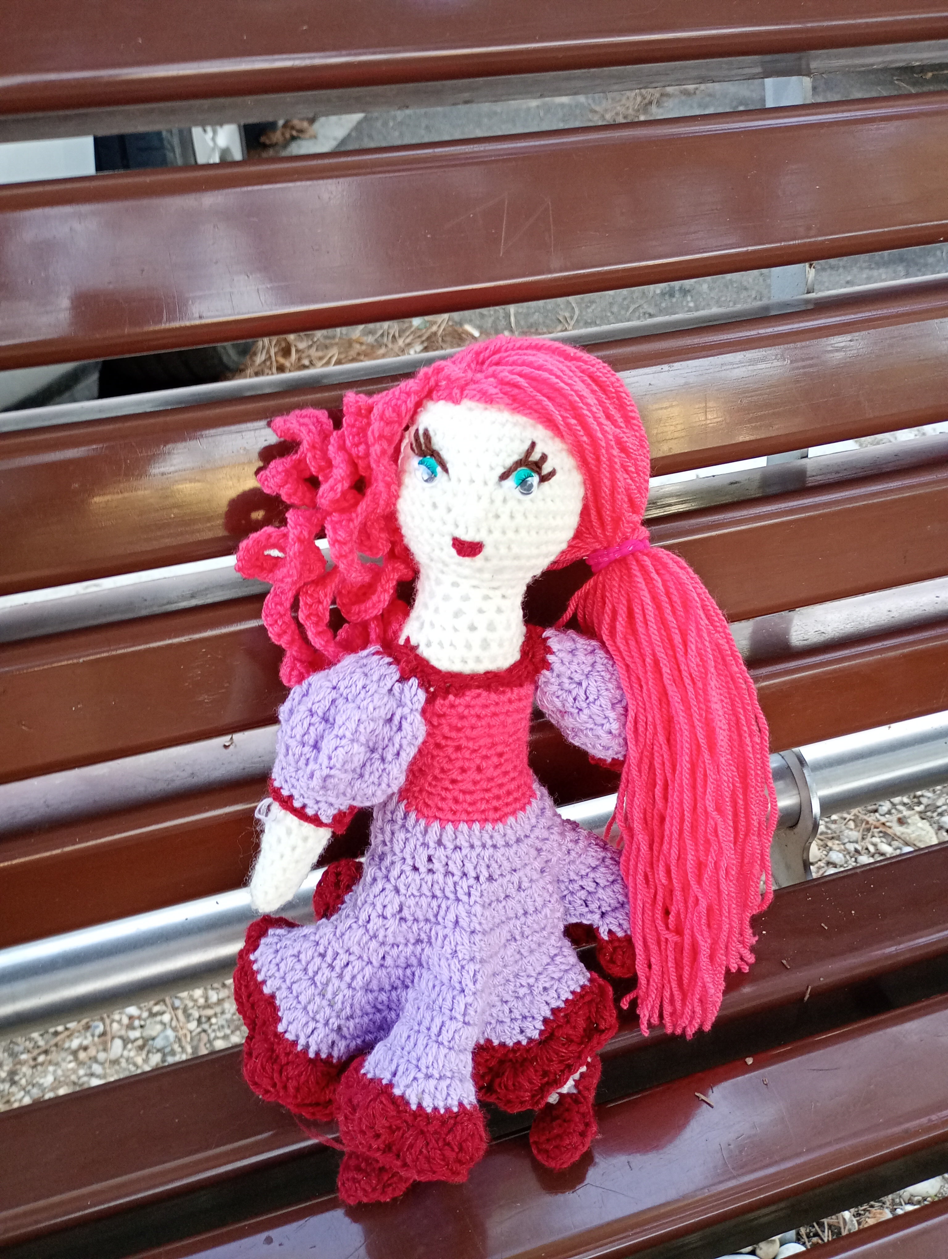 Poupe exsclusive crochet  The hesr Tablet+35cmend