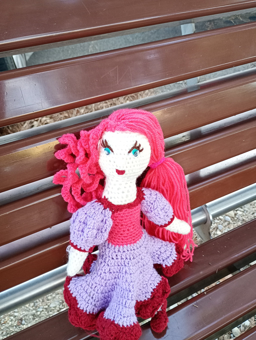 Poupe exsclusive crochet  The hesr Tablet+35cmend