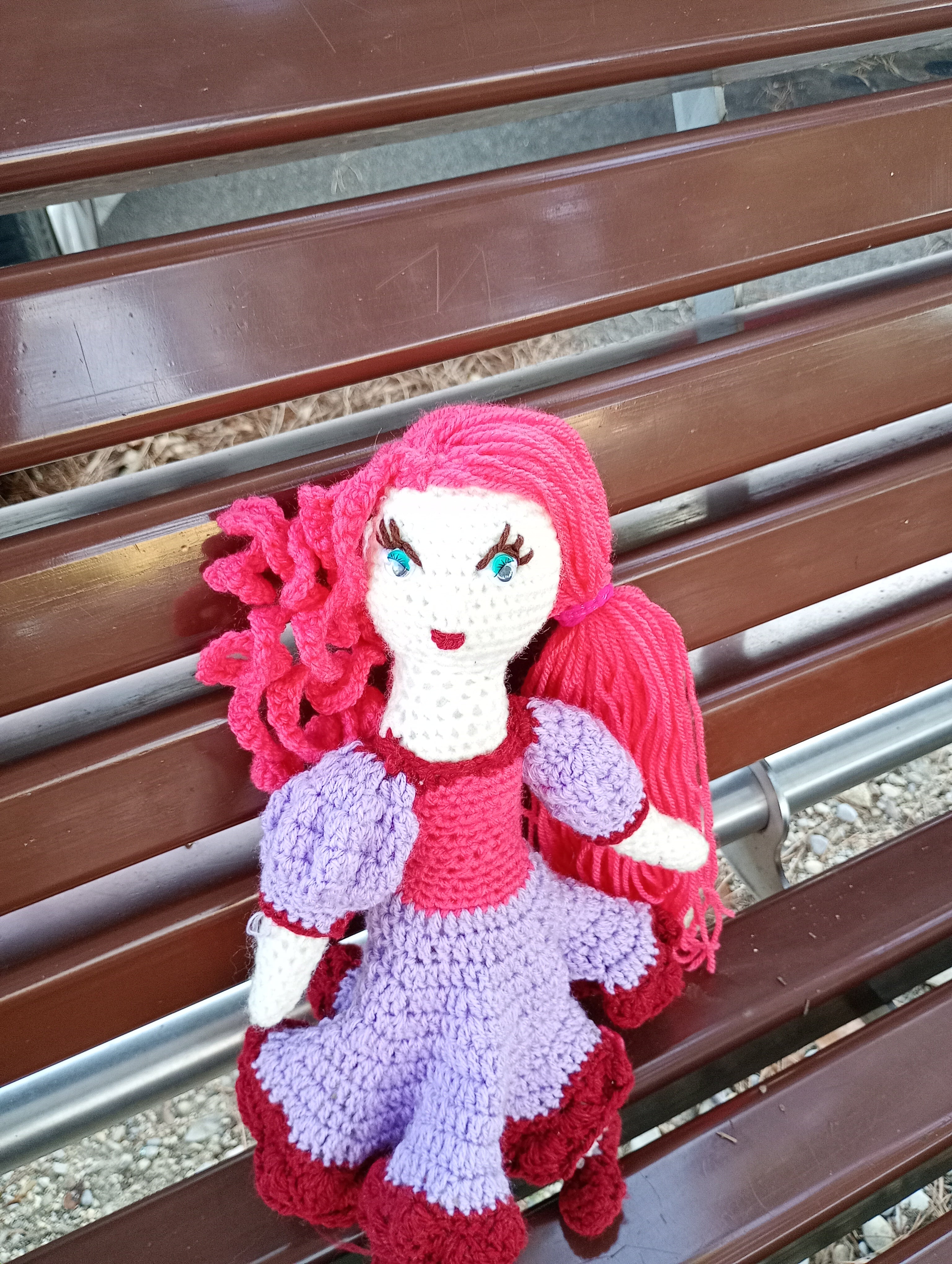 Poupe exsclusive crochet  The hesr Tablet+35cmend