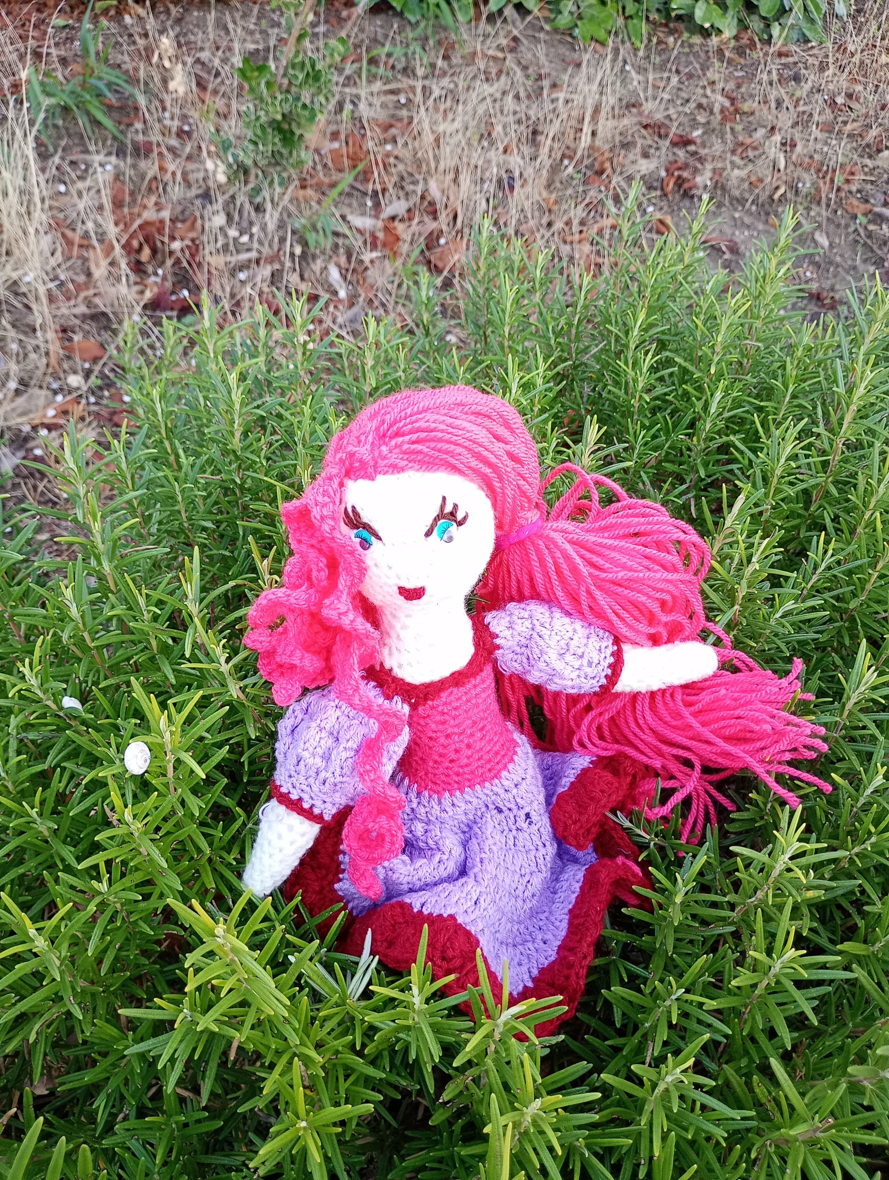 Poupe exsclusive crochet  The hesr Tablet+35cmend