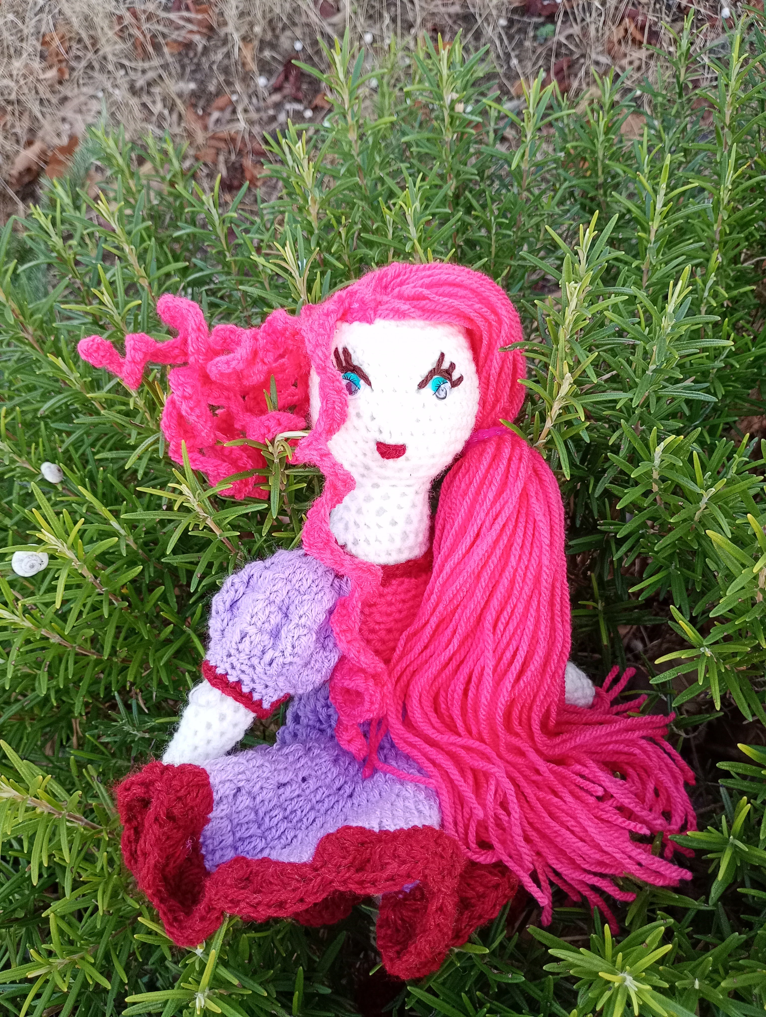 Poupe exsclusive crochet  The hesr Tablet+35cmend