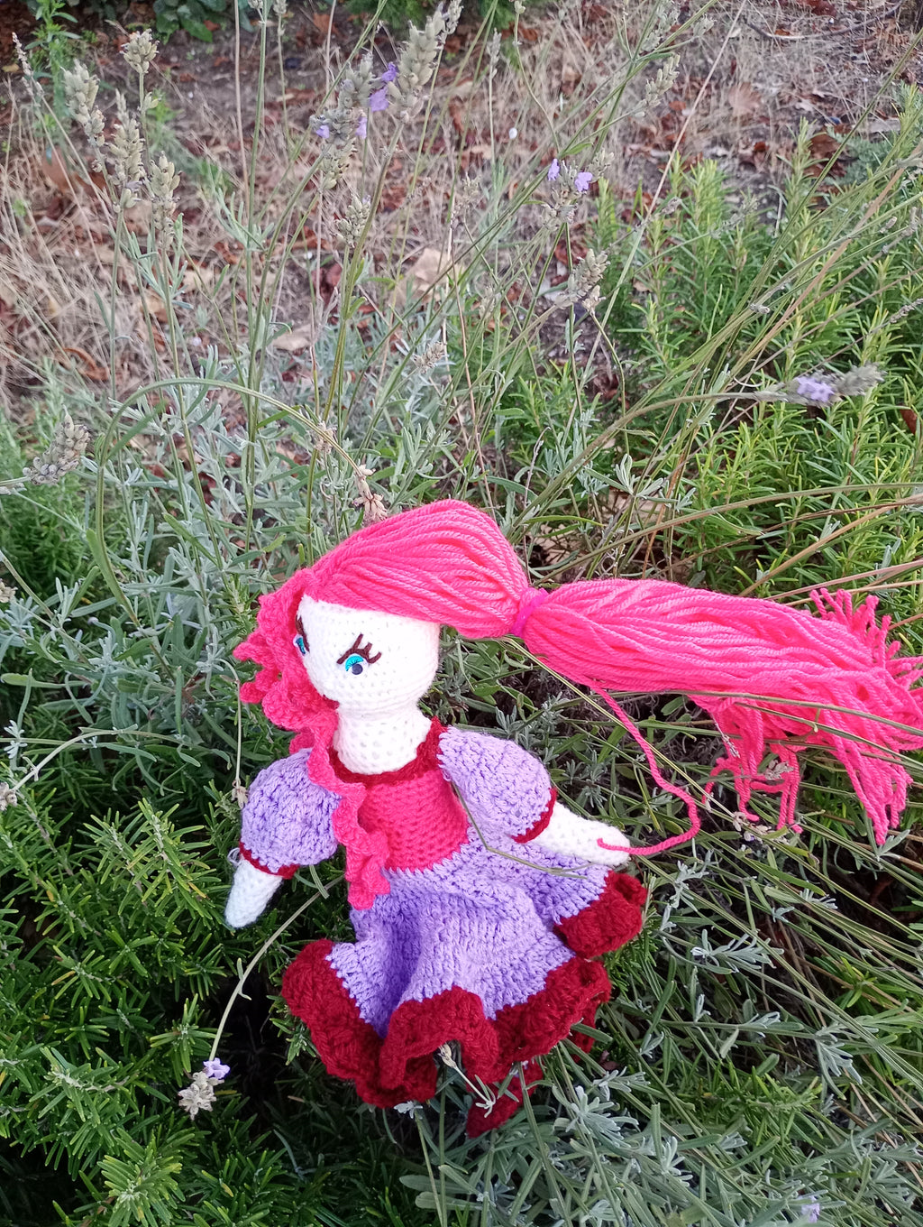 Poupe exsclusive crochet  The hesr Tablet+35cmend