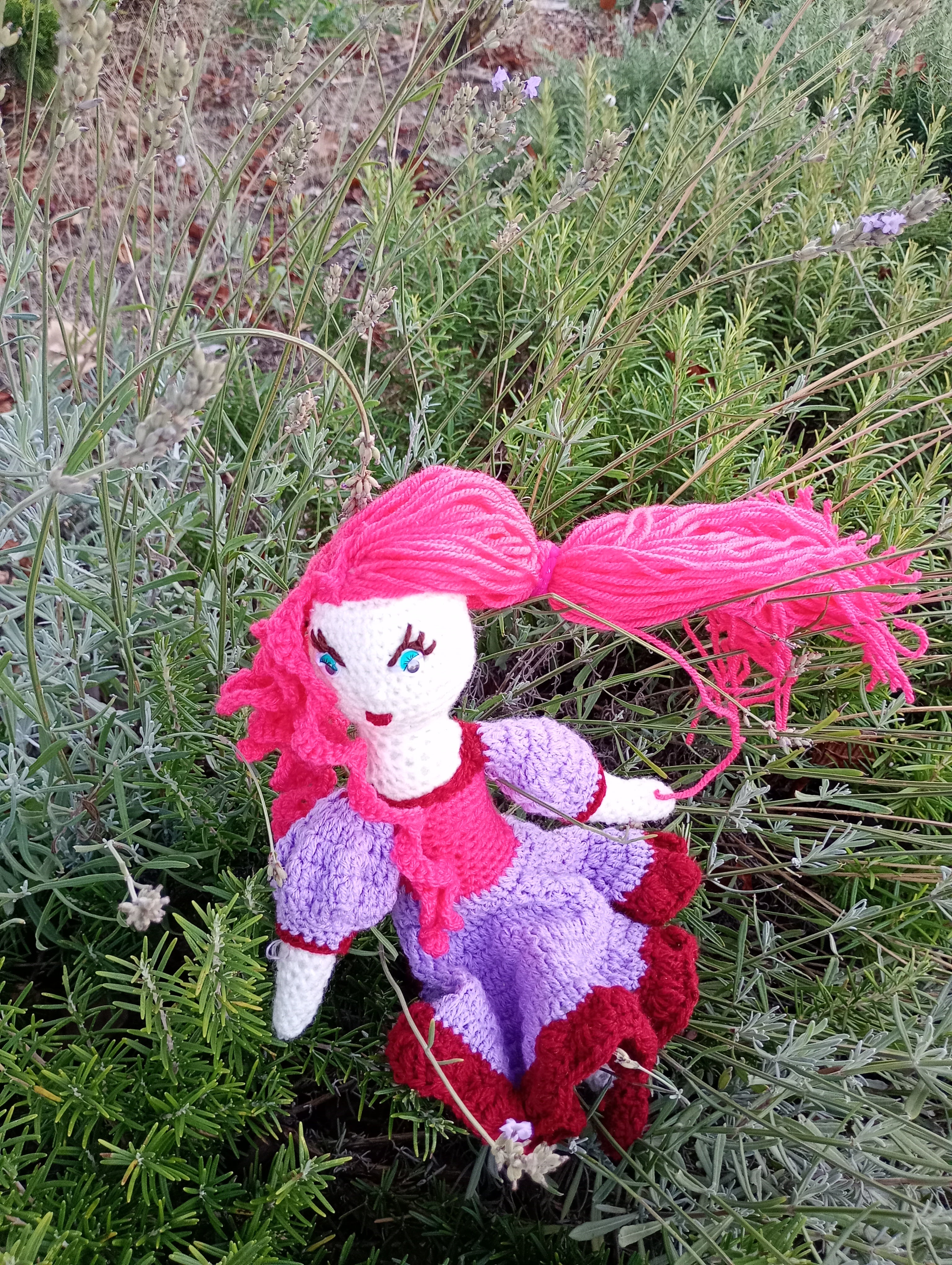 Poupe exsclusive crochet  The hesr Tablet+35cmend