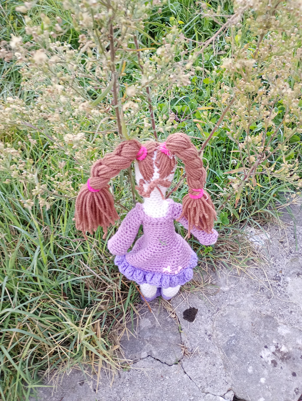 Poupe exsclusive crochet madame Monopolies .Region et Ville en France 35cm