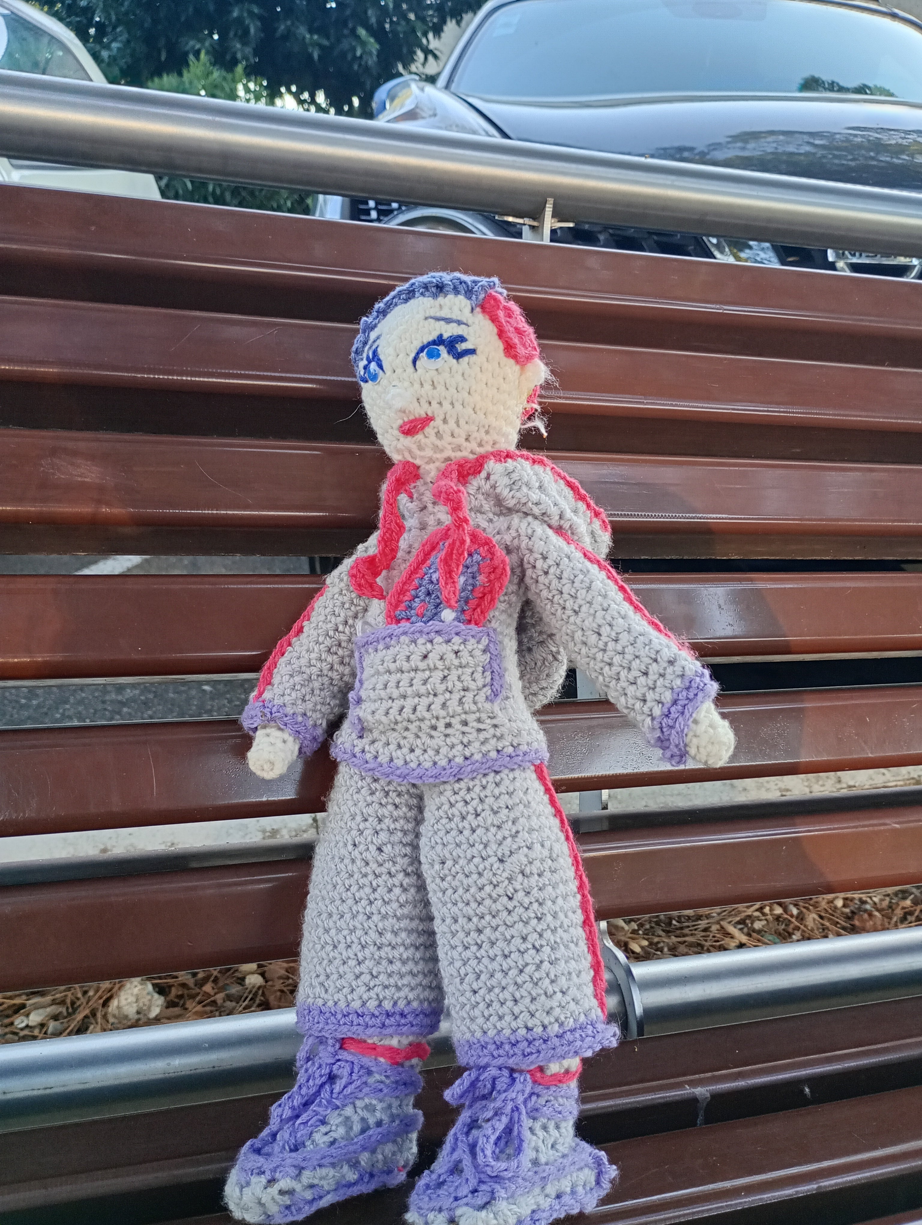 Poupe exsclusive crochet Elon de Groc -Madter of Digital 40cm